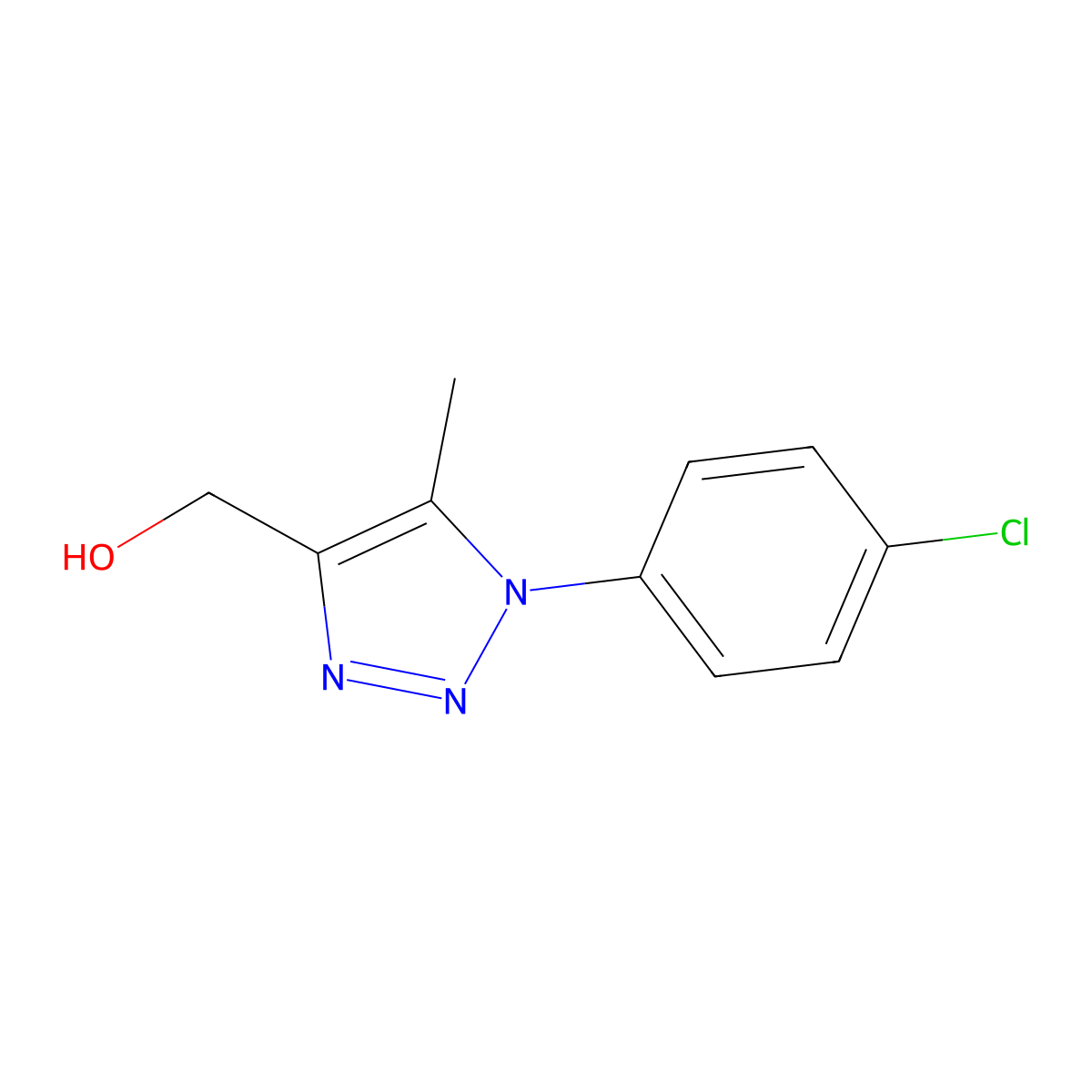 [1-(4-chlorophenyl)-5-methyl-1H-1,2,3-triazol-4-yl]methanol molecular structure, CAS 1239789-22-0