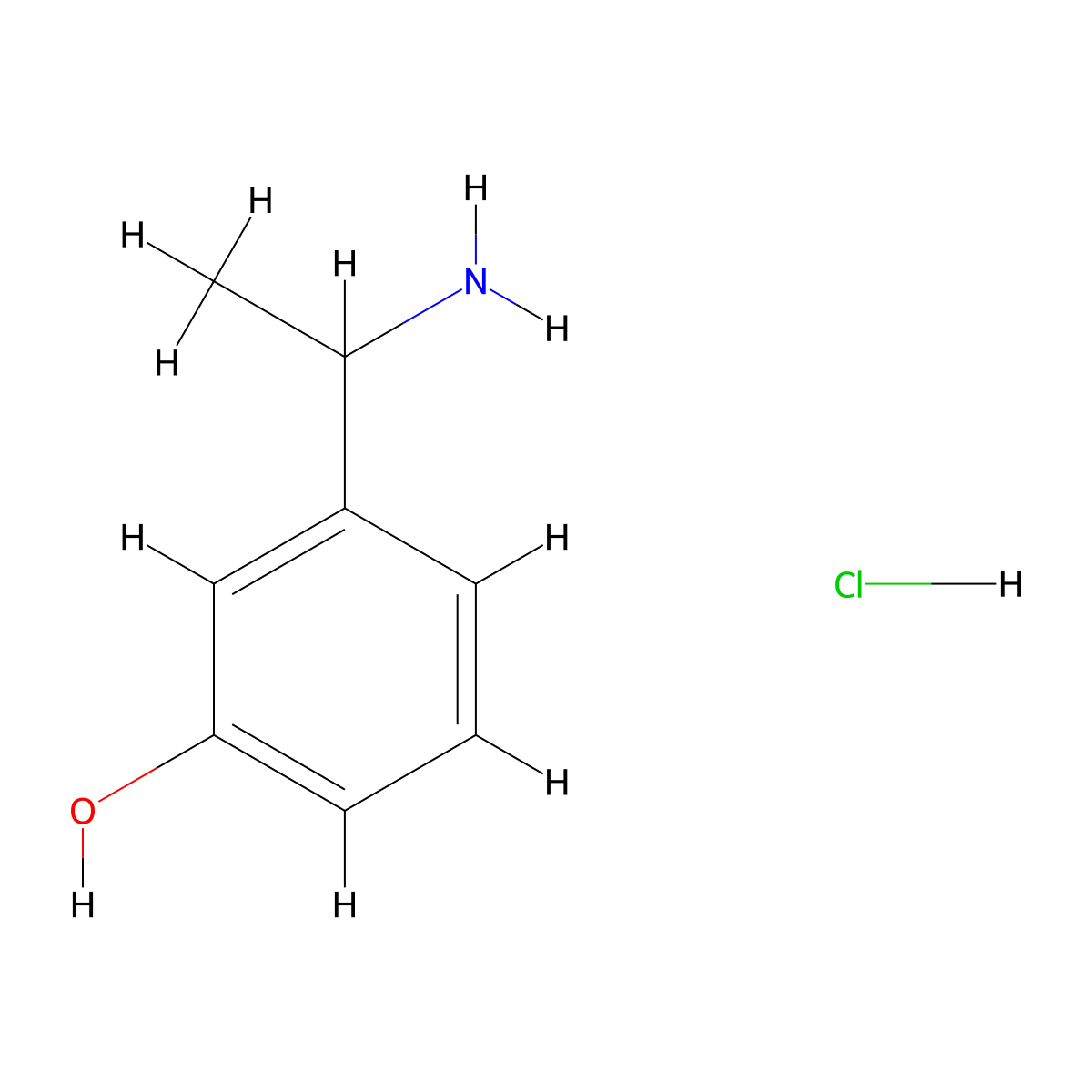3-(1-Aminoethyl)phenol hydrochloride molecular structure, CAS 123982-81-0