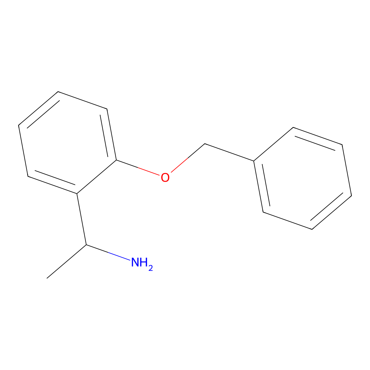 (1R)-1-[2-(benzyloxy)phenyl]ethan-1-amine molecular structure, CAS 123982-90-1