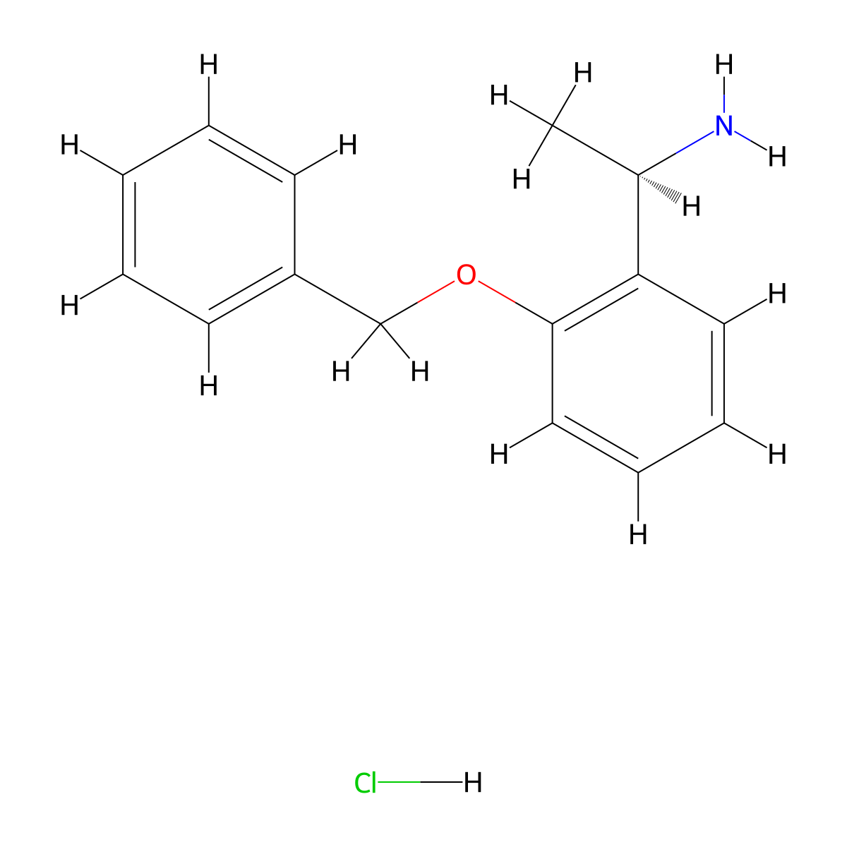 (1R)-1-[2-(benzyloxy)phenyl]ethan-1-amine hydrochloride molecular structure, CAS 123982-91-2