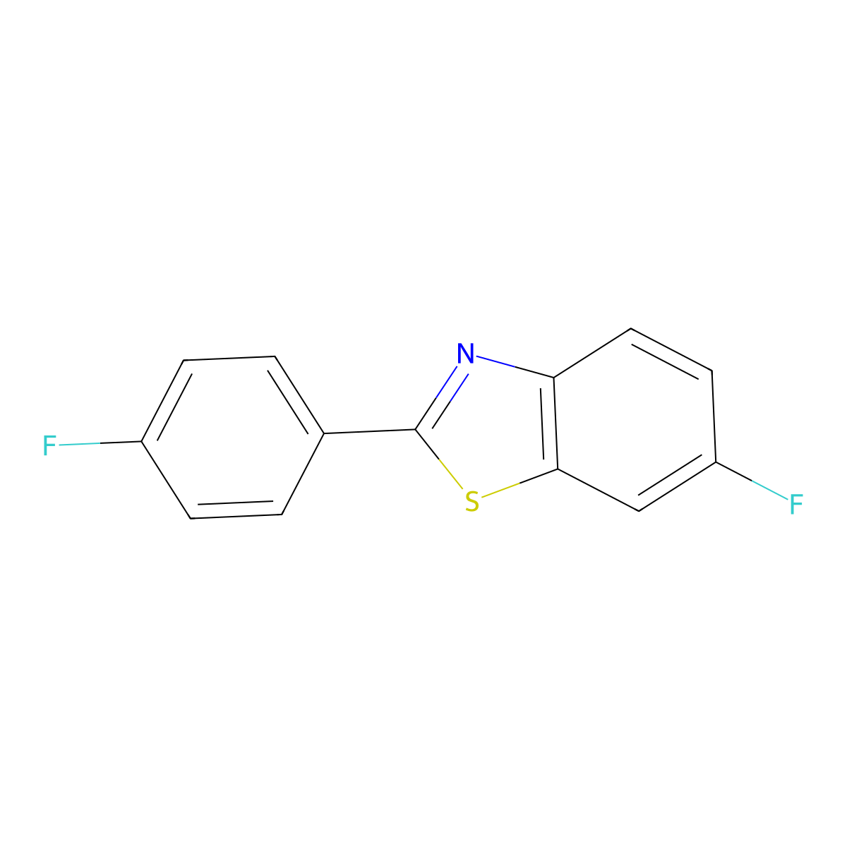 6-Fluoro-2-(4-fluorophenyl)-1,3-benzothiazole molecular structure, CAS 1239838-22-2