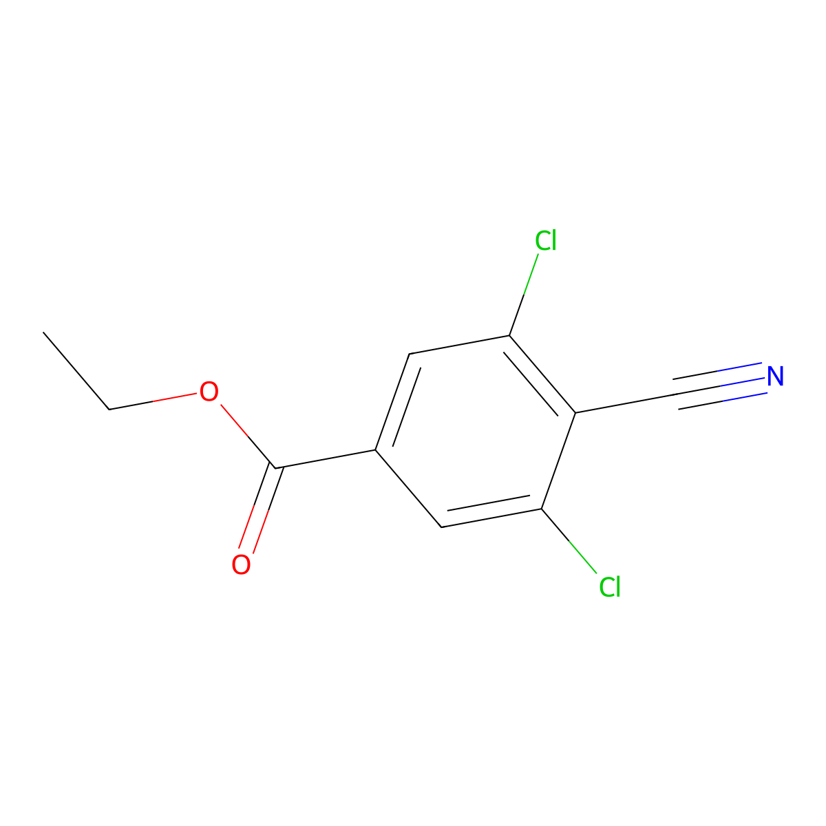 Ethyl 3,5-dichloro-4-cyanobenzoate molecular structure, CAS 1239838-33-5