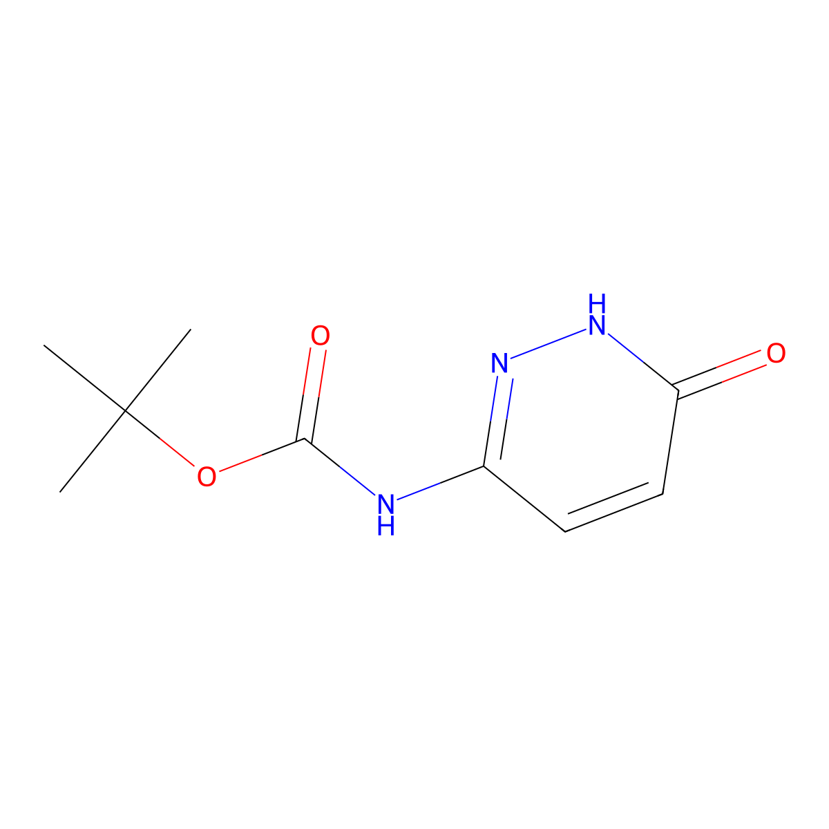 tert-butyl N-(6-hydroxypyridazin-3-yl)carbamate molecular structure, CAS 1239840-06-2