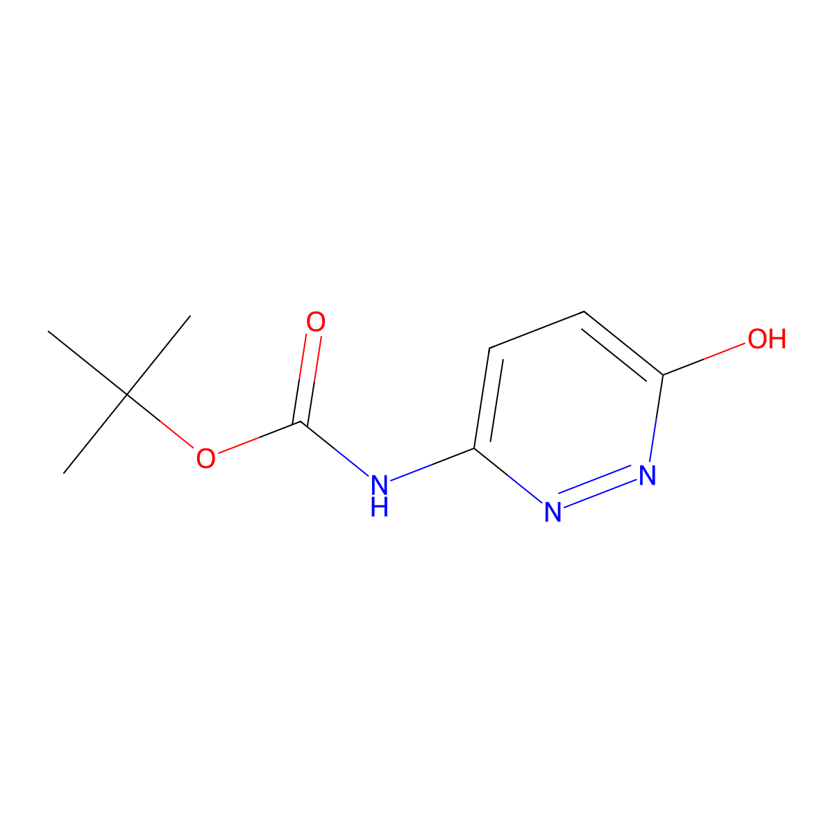 tert-butyl N-(6-hydroxypyridazin-3-yl)carbamate molecular structure, CAS 1239840-06-2