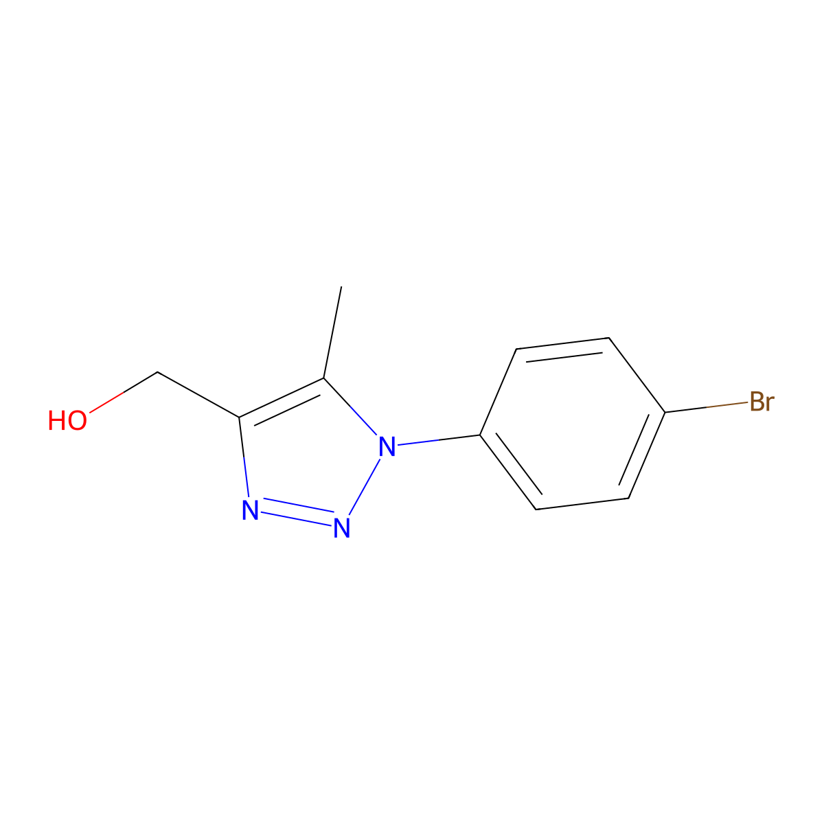 [1-(4-Bromophenyl)-5-methyl-triazol-4-yl]methanol molecular structure, CAS 1239840-96-0