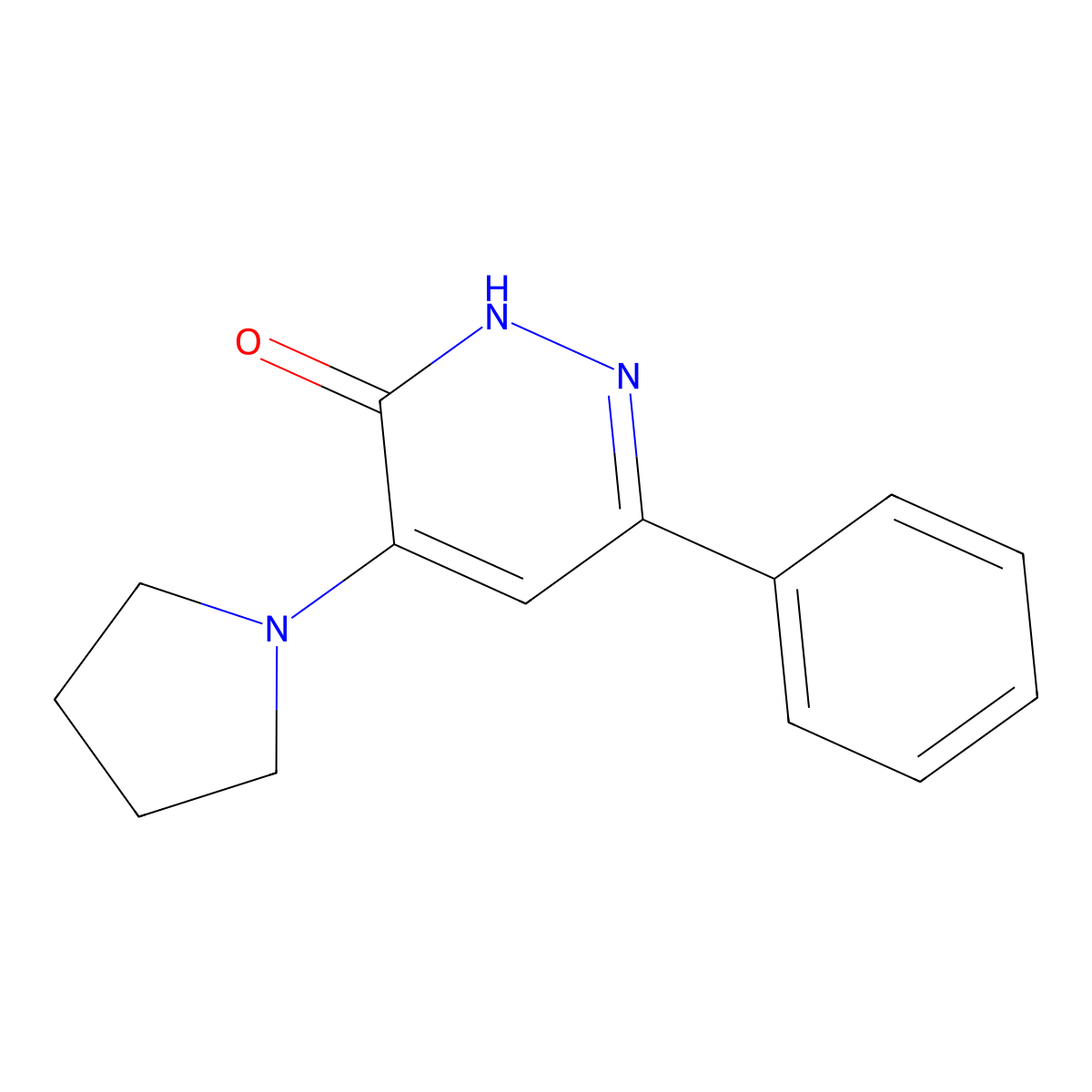 6-Phenyl-4-(pyrrolidin-1-yl)pyridazin-3(2H)-one molecular structure, CAS 1239842-07-9