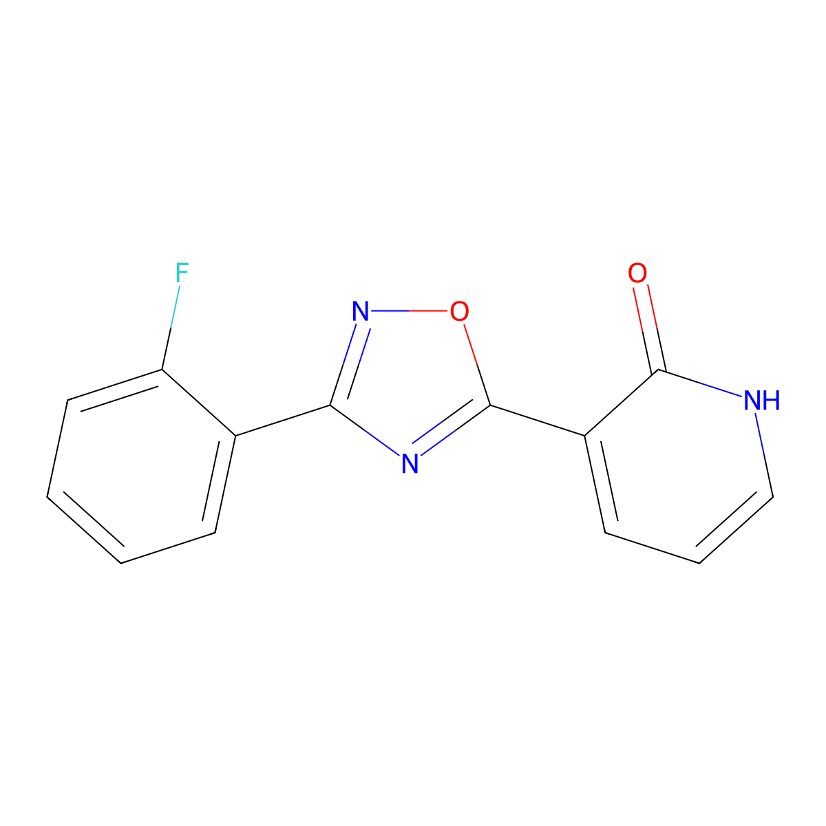 3-(3-(2-Fluorophenyl)-1,2,4-oxadiazol-5-yl)pyridin-2-ol molecular structure, CAS 1239843-28-7