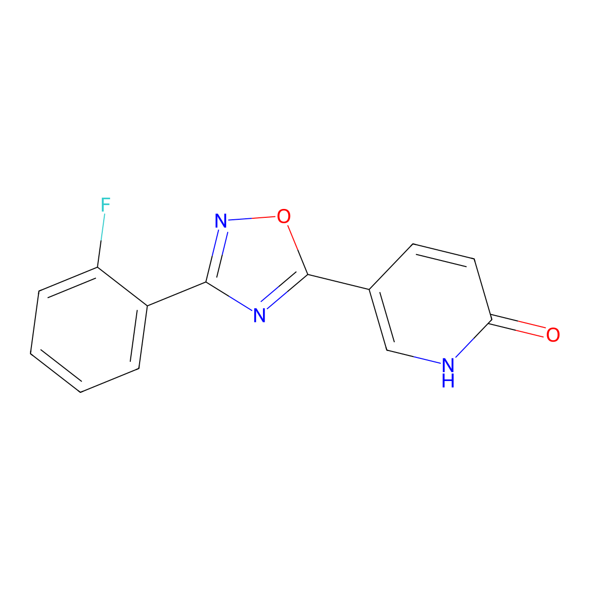 5-[3-(2-fluorophenyl)-1,2,4-oxadiazol-5-yl]pyridin-2(1H)-one molecular structure, CAS 1239843-29-8