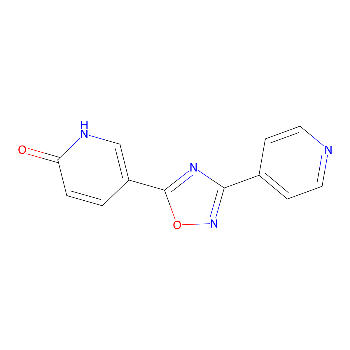 5-[3-(pyridin-4-yl)-1,2,4-oxadiazol-5-yl]pyridin-2(1H)-one molecular structure, CAS 1239843-30-1