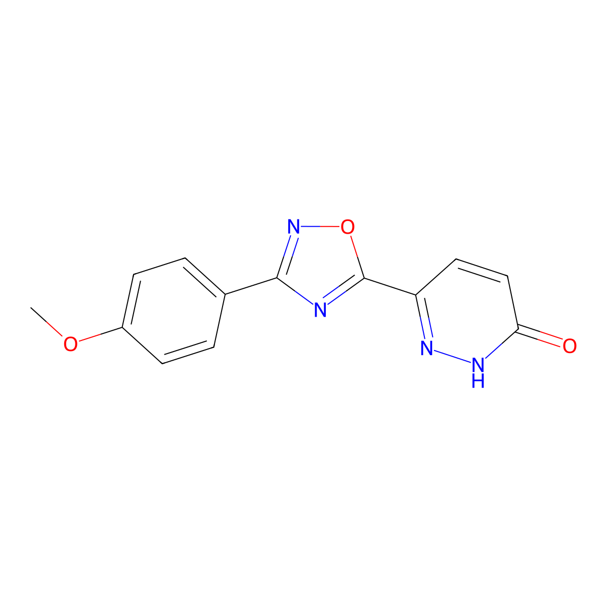 6-(3-(4-Methoxyphenyl)-1,2,4-oxadiazol-5-yl)-2,3-dihydropyridazin-3-one molecular structure, CAS 1239843-38-9