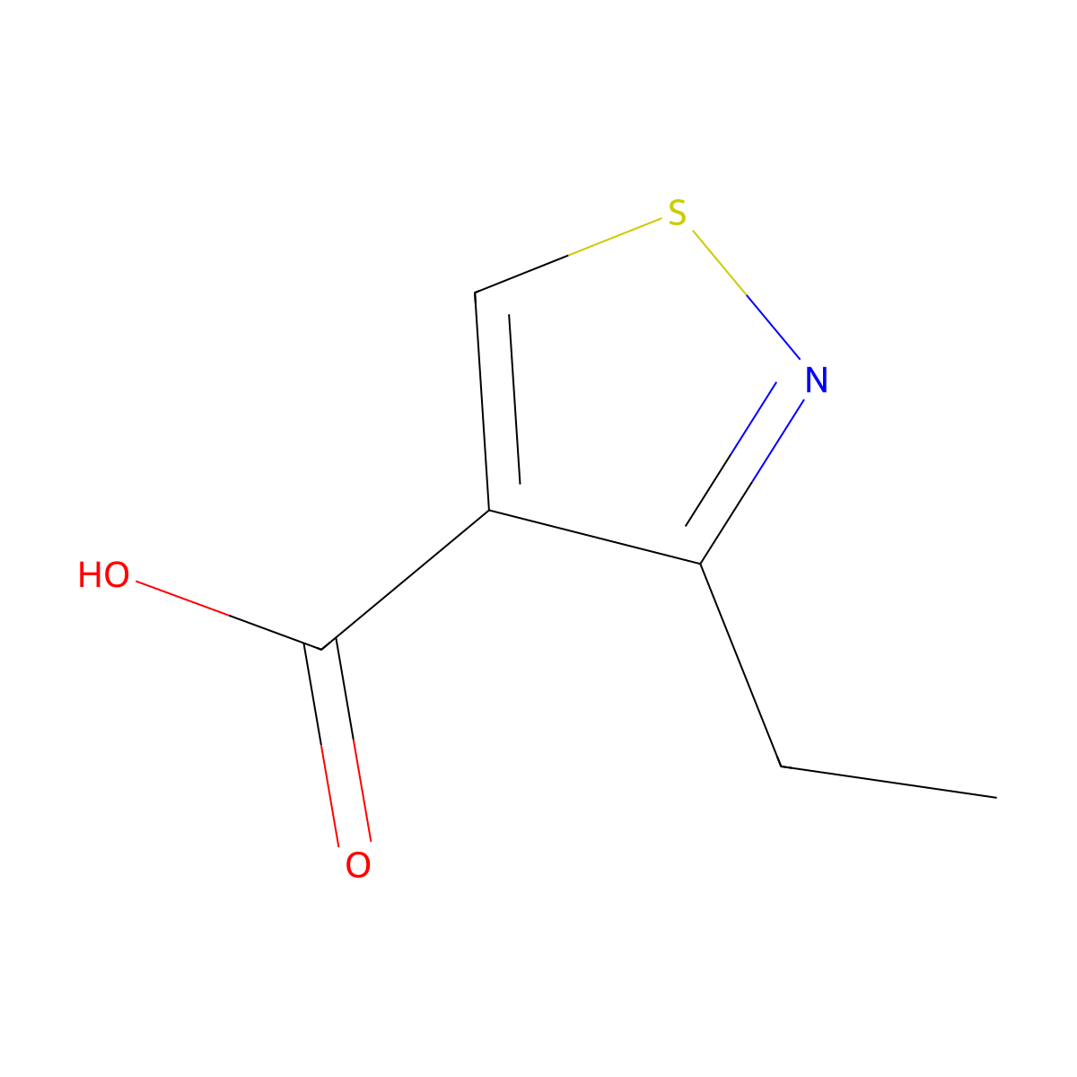 3-Ethylisothiazole-4-carboxylic acid molecular structure, CAS 1239844-43-9