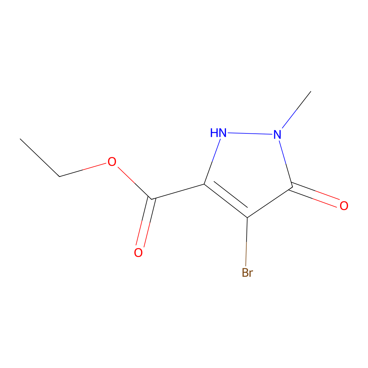ethyl 4-bromo-5-hydroxy-1-methyl-1H-pyrazole-3-carboxylate molecular structure, CAS 1239844-77-9