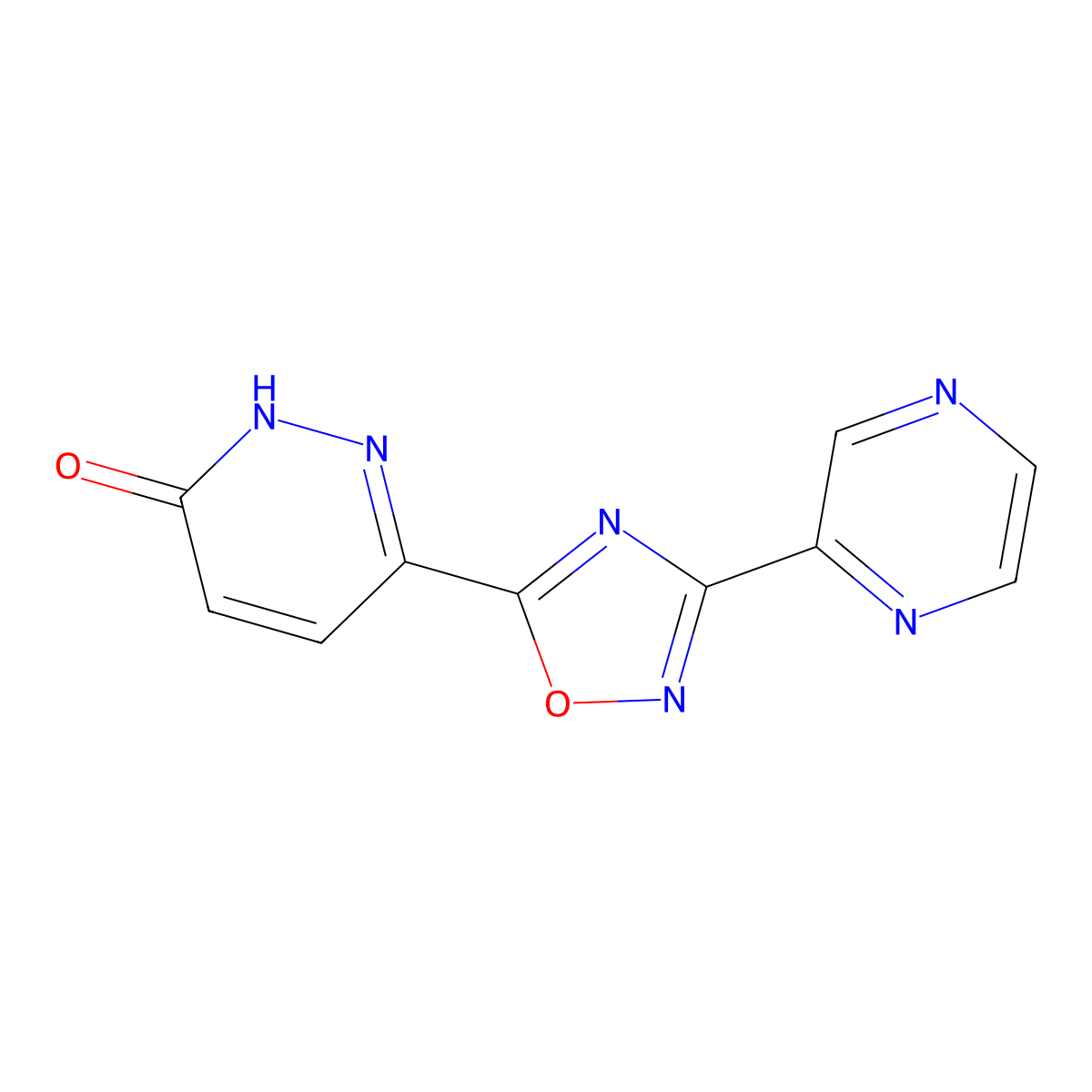 6-(3-pyrazin-2-yl-1,2,4-oxadiazol-5-yl)pyridazin-3(2H)-one molecular structure, CAS 1239847-01-8
