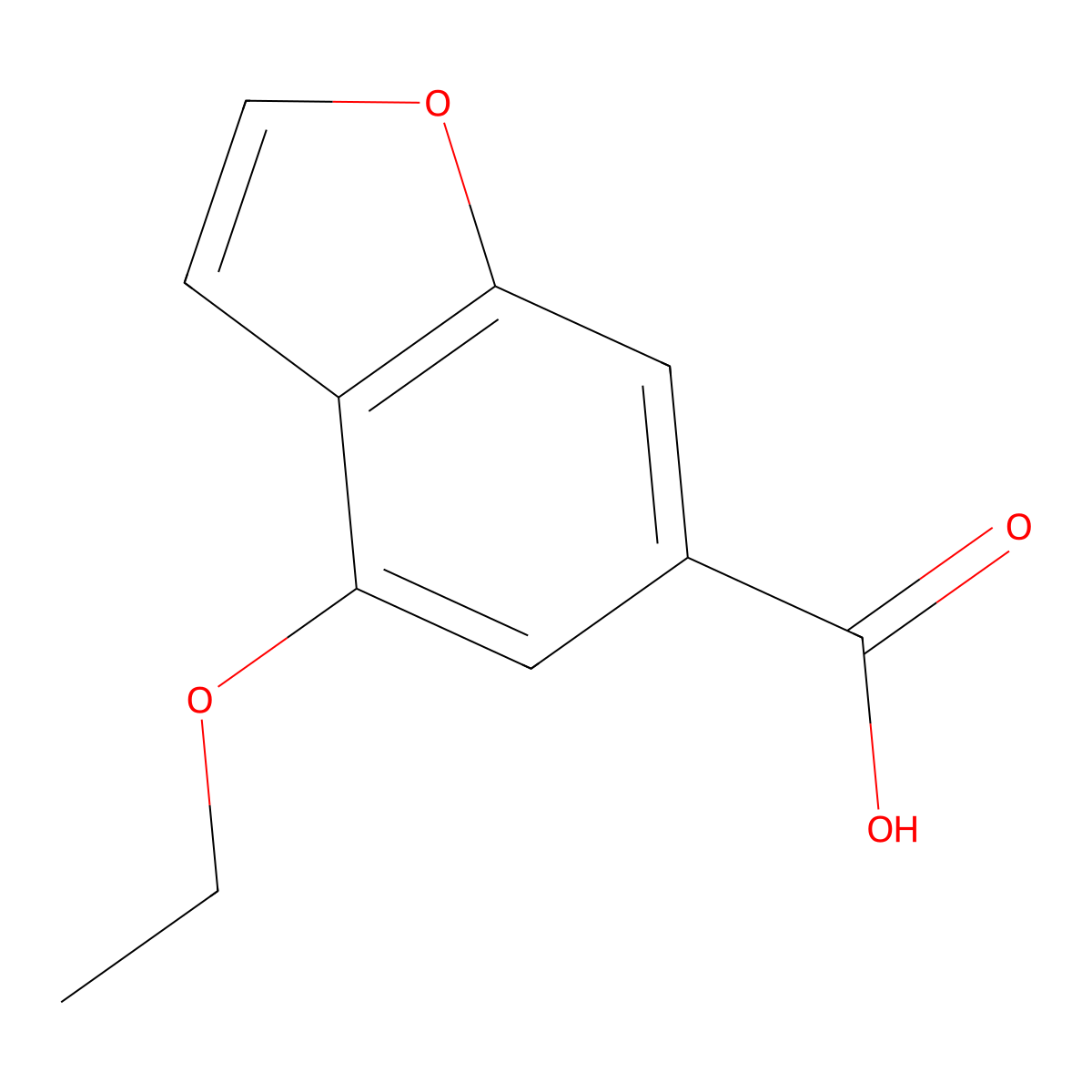 4-Ethoxy-1-benzofuran-6-carboxylic acid molecular structure, CAS 1239847-63-2