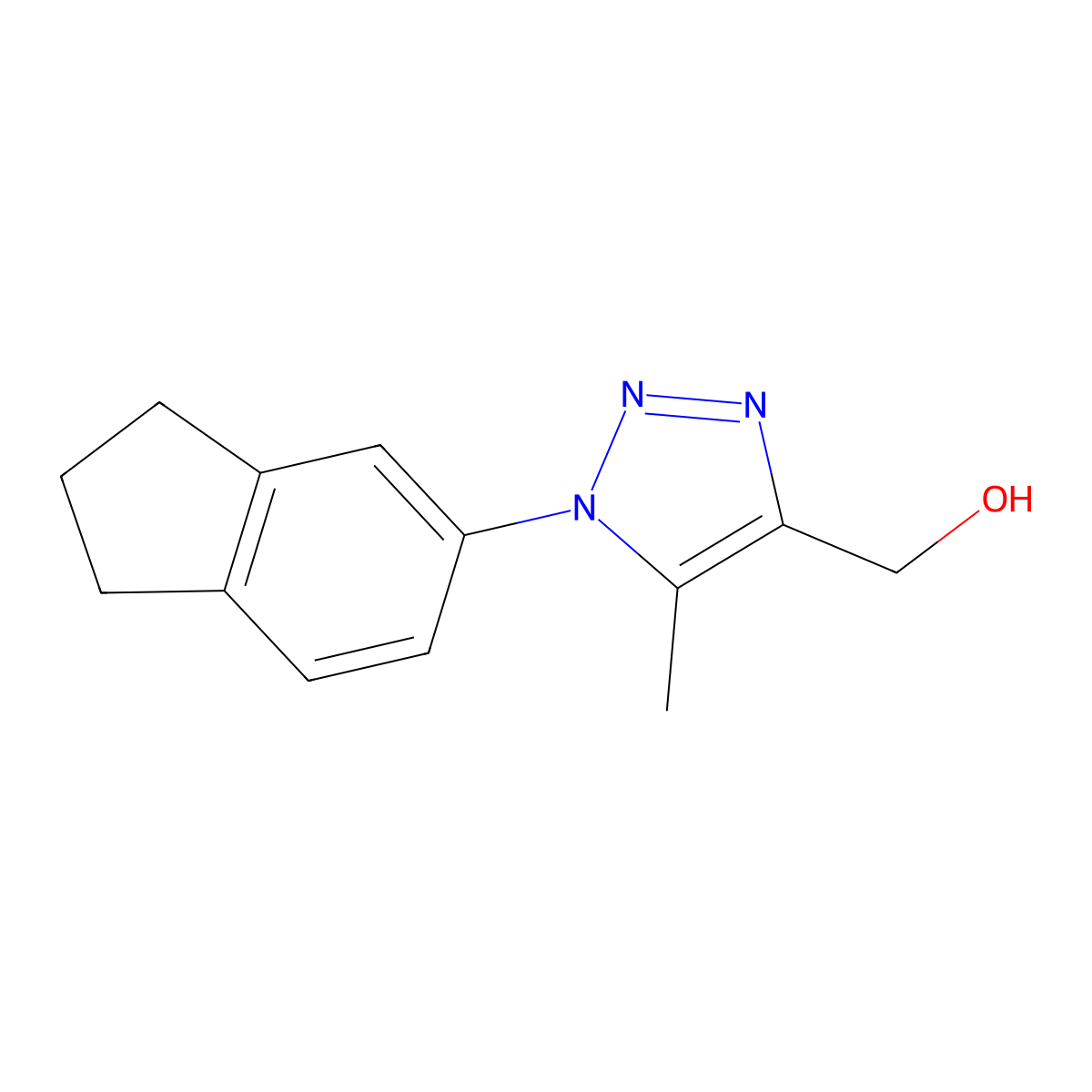 (1-Indan-5-yl-5-methyl-1H-[1,2,3]triazol-4-yl)-methanol molecular structure, CAS 1239851-01-4
