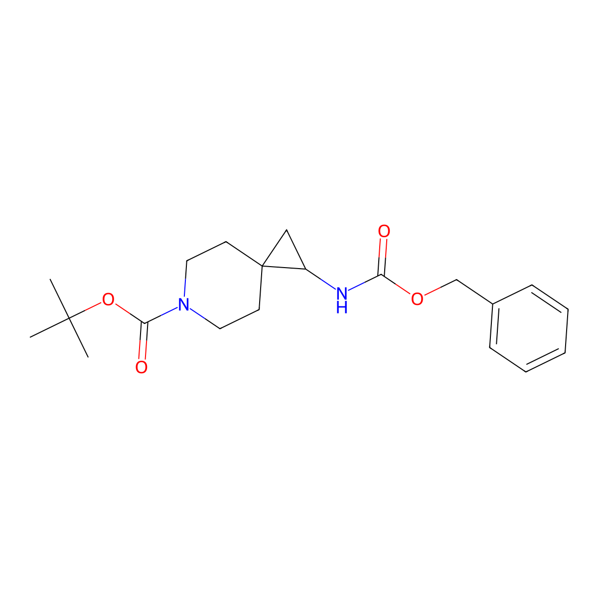 Tert-butyl 1-(((benzyloxy)carbonyl)amino)-6-azaspiro[2.5]octane-6-carboxylate molecular structure, CAS 1239852-32-4