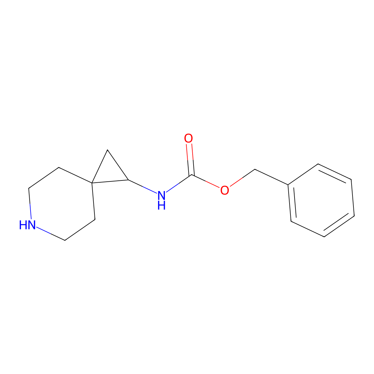 Benzyl 6-azaspiro[2.5]octan-1-ylcarbamate molecular structure, CAS 1239852-33-5