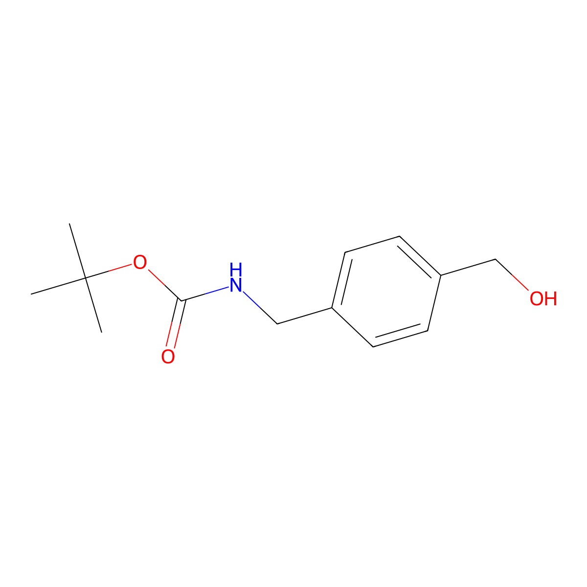 tert-Butyl [4-(hydroxymethyl)benzyl]carbamate molecular structure, CAS 123986-64-1
