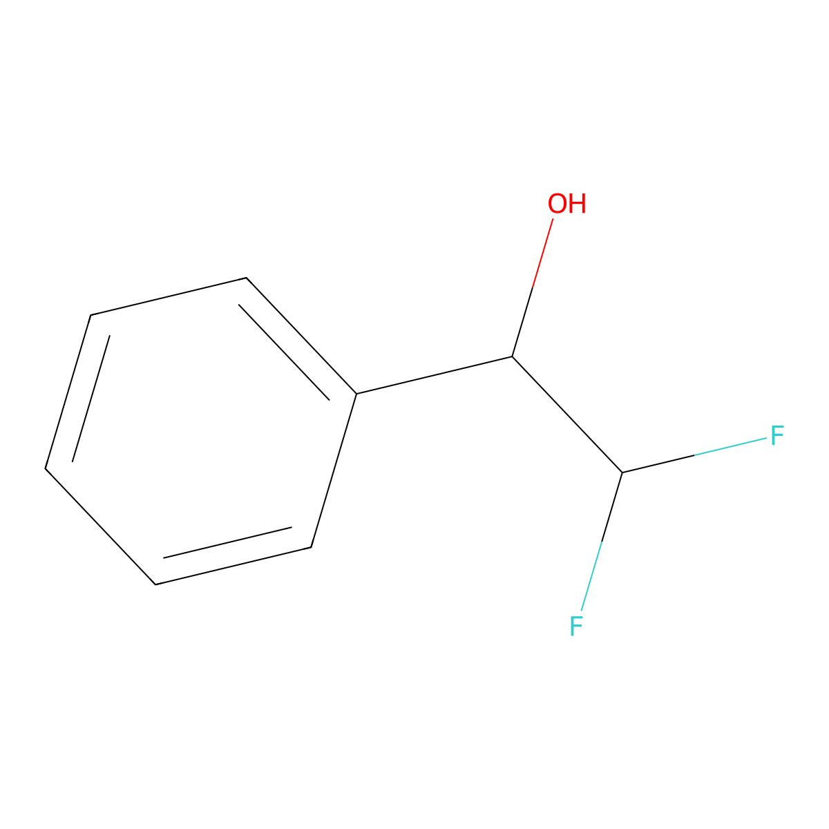(1S)-2,2-difluoro-1-phenylethan-1-ol molecular structure, CAS 123986-75-4