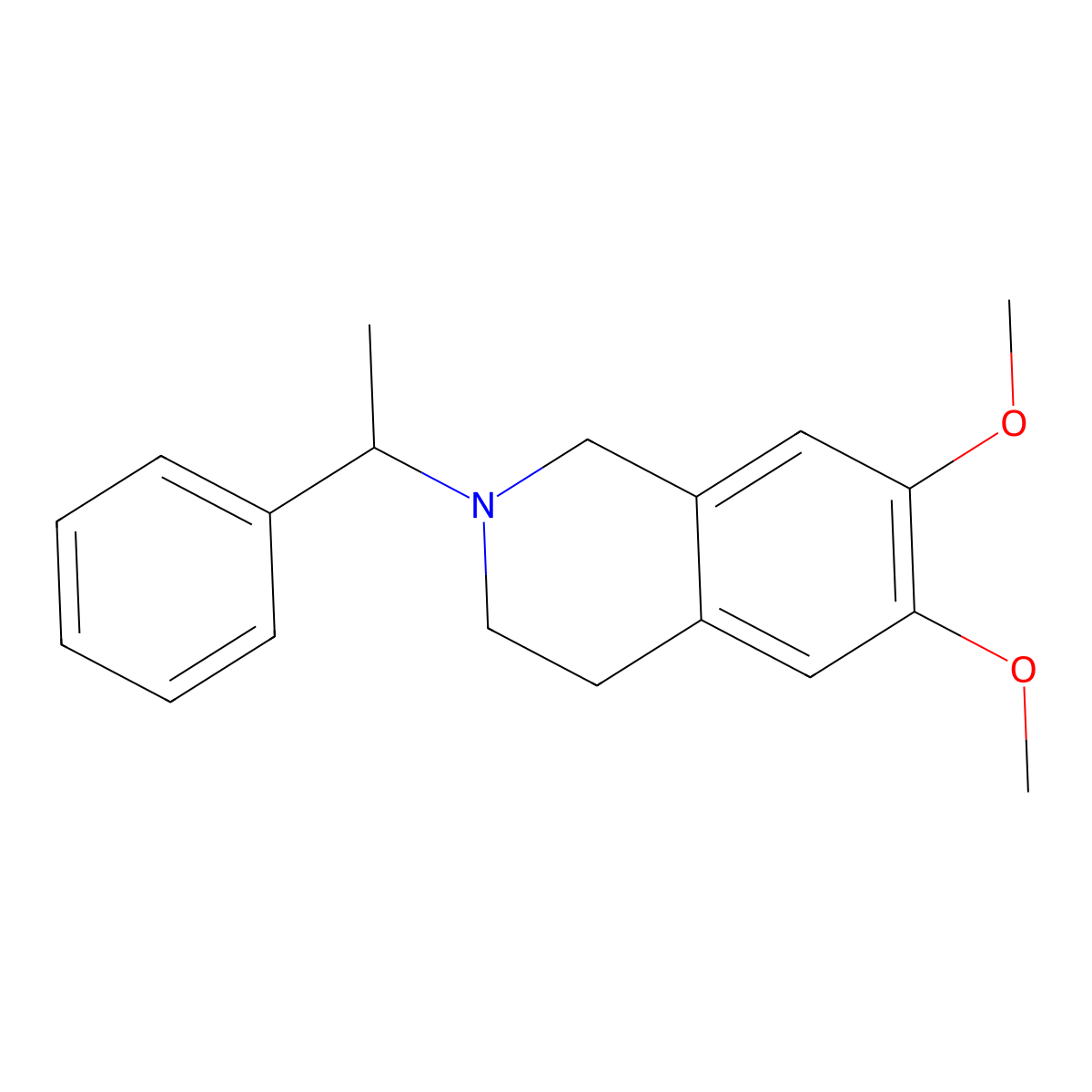 6,7-Dimethoxy-2-(1-phenylethyl)-1,2,3,4-tetrahydroisoquinoline molecular structure, CAS 1239865-64-5