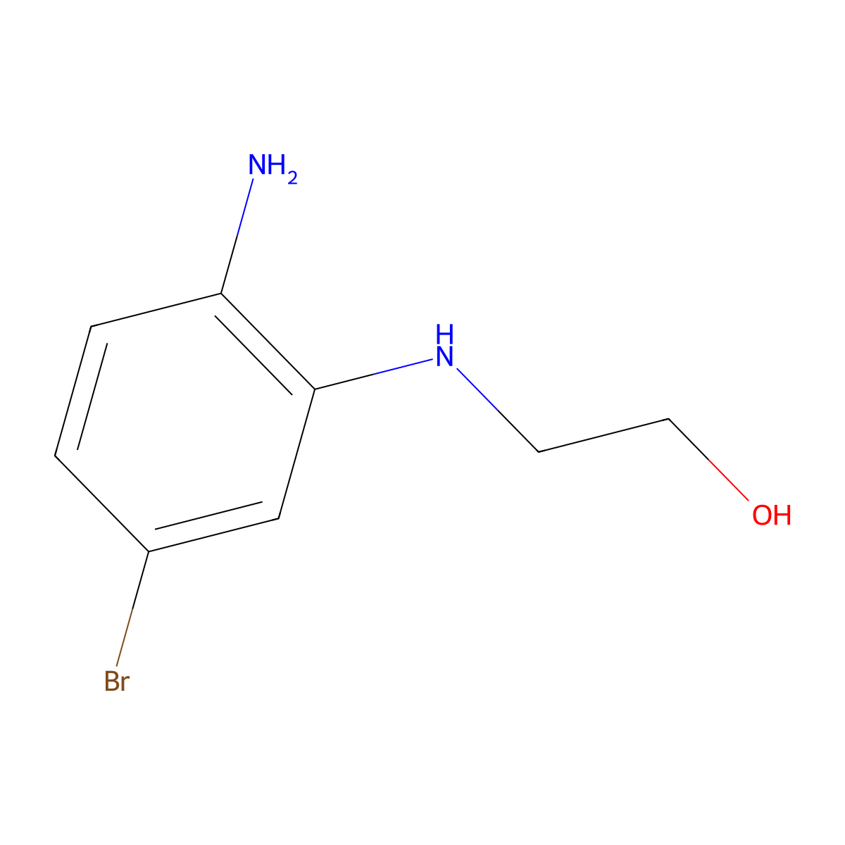 2-(2-Amino-5-bromoanilino)ethanol molecular structure, CAS 1239879-68-5