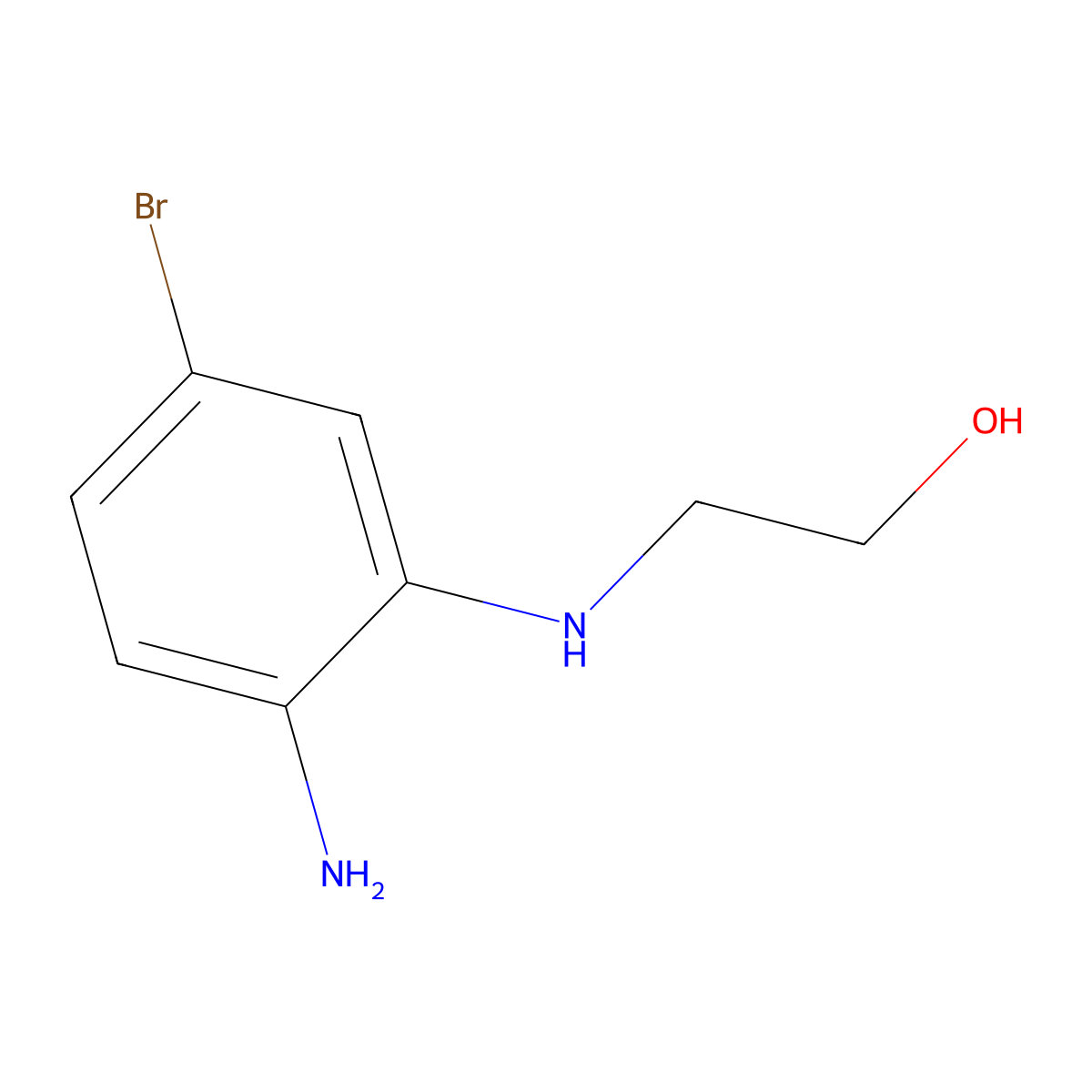 2-(2-Amino-5-bromoanilino)ethanol molecular structure, CAS 1239879-68-5