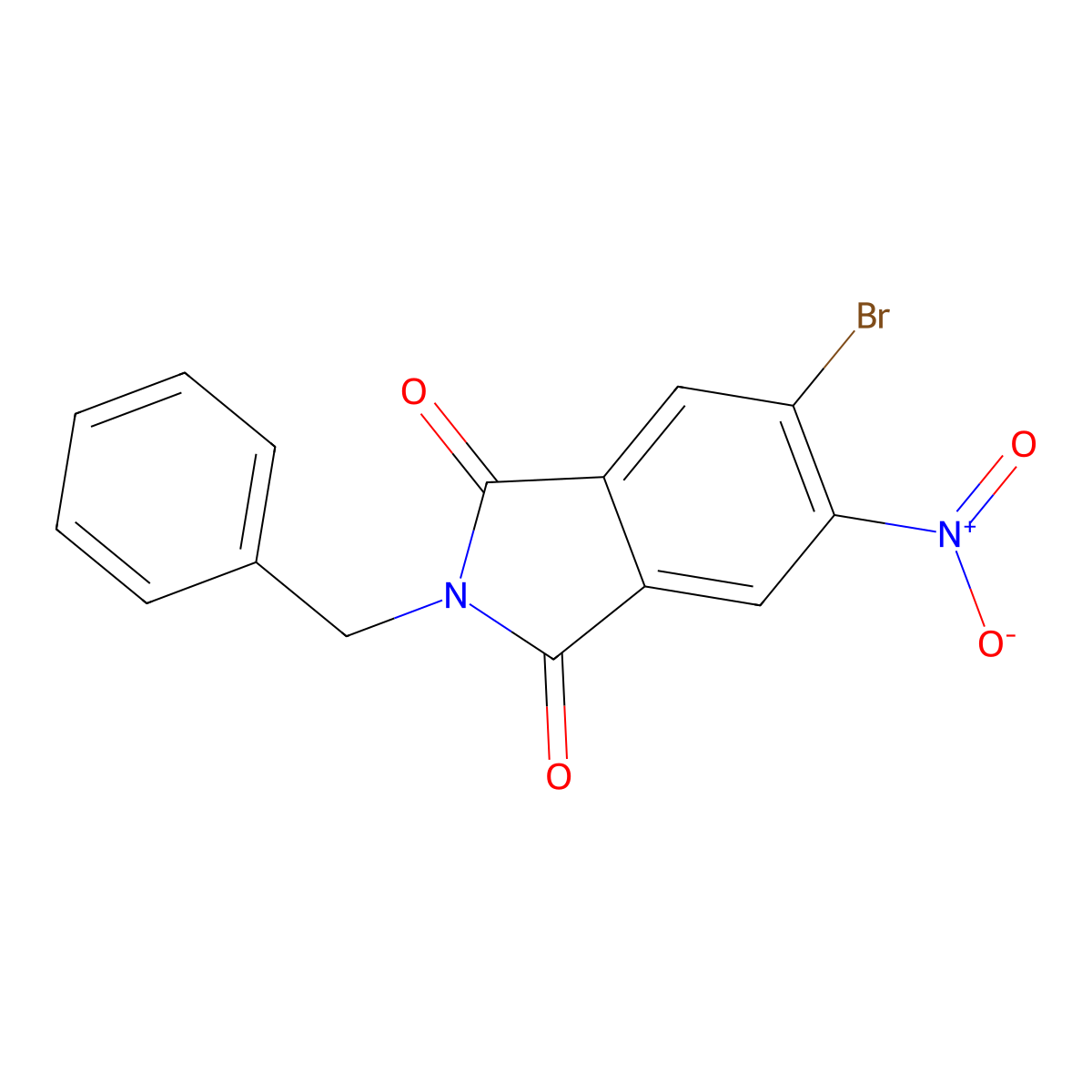 2-Benzyl-5-bromo-6-nitroisoindoline-1,3-dione molecular structure, CAS 1239879-90-3