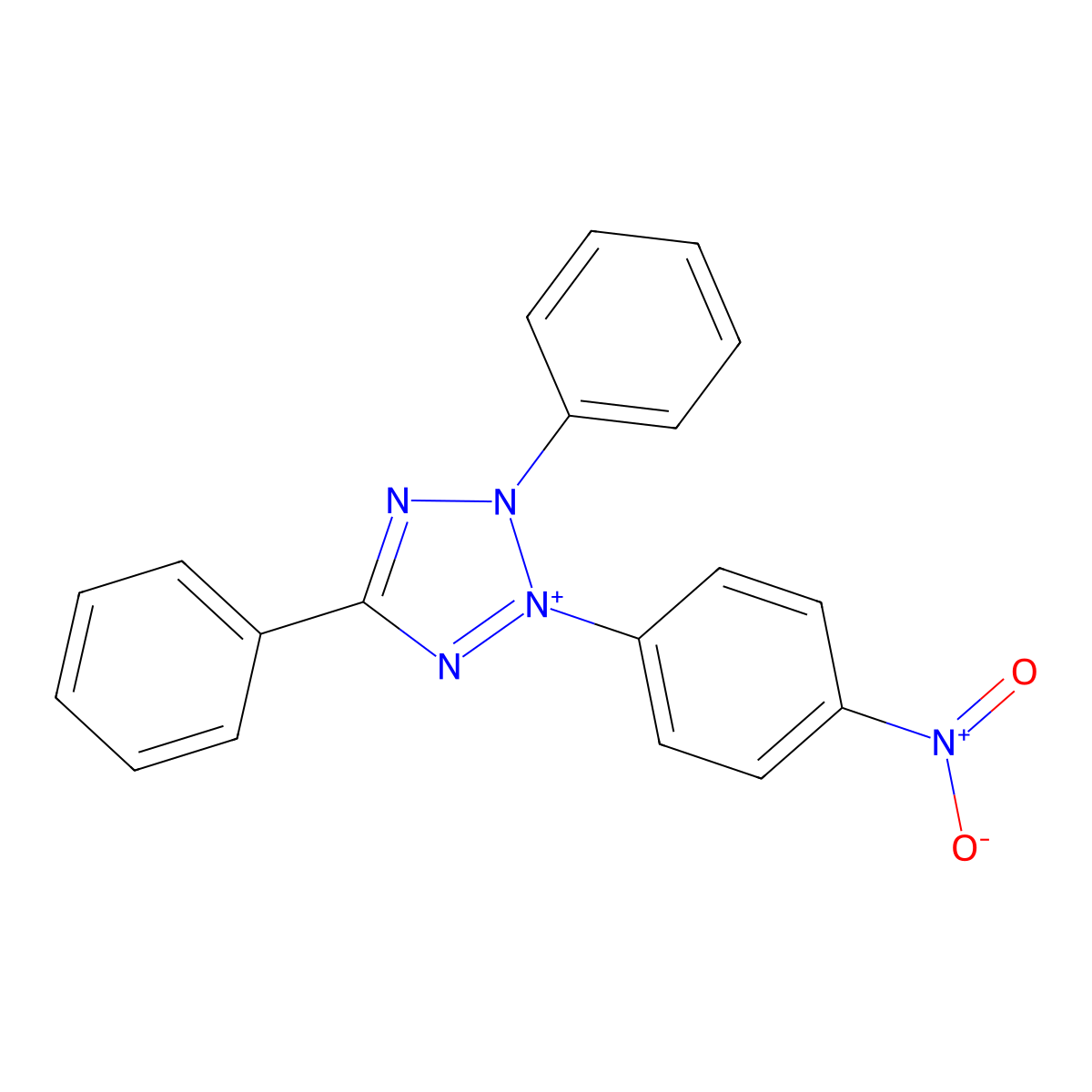 2-(4-Nitrophenyl)-3,5-diphenyltetrazol-2-ium;bromide molecular structure, CAS 123989-03-7