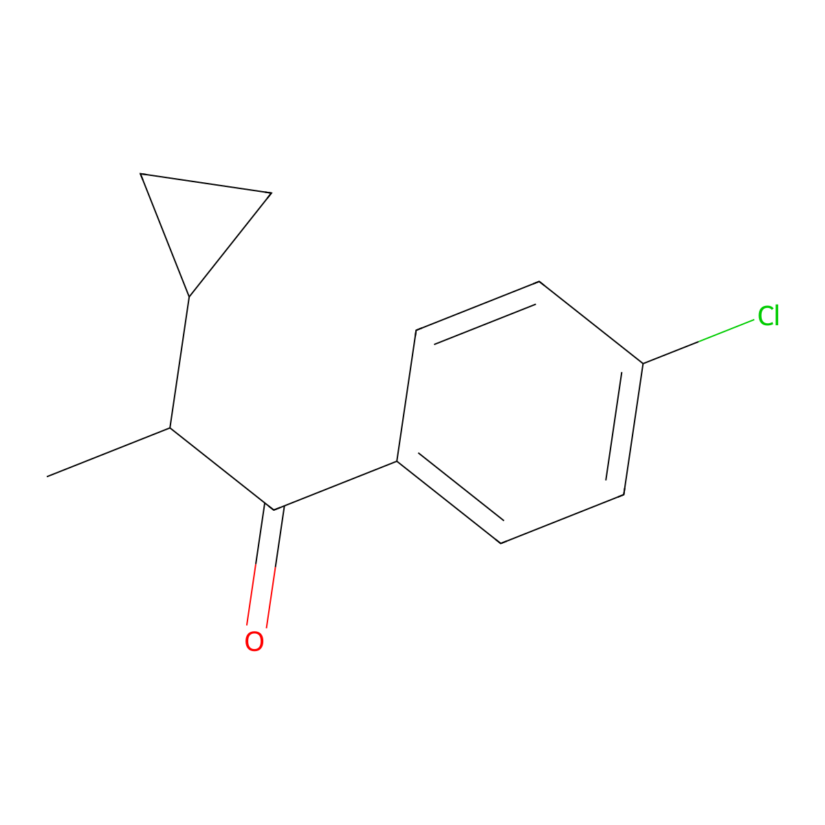 1-(4-Chlorophenyl)-2-cyclopropylpropan-1-one molecular structure, CAS 123989-29-7