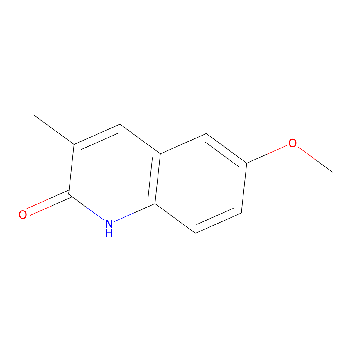 6-Methoxy-3-methyl-1,2-dihydroquinolin-2-one molecular structure, CAS 123990-77-2