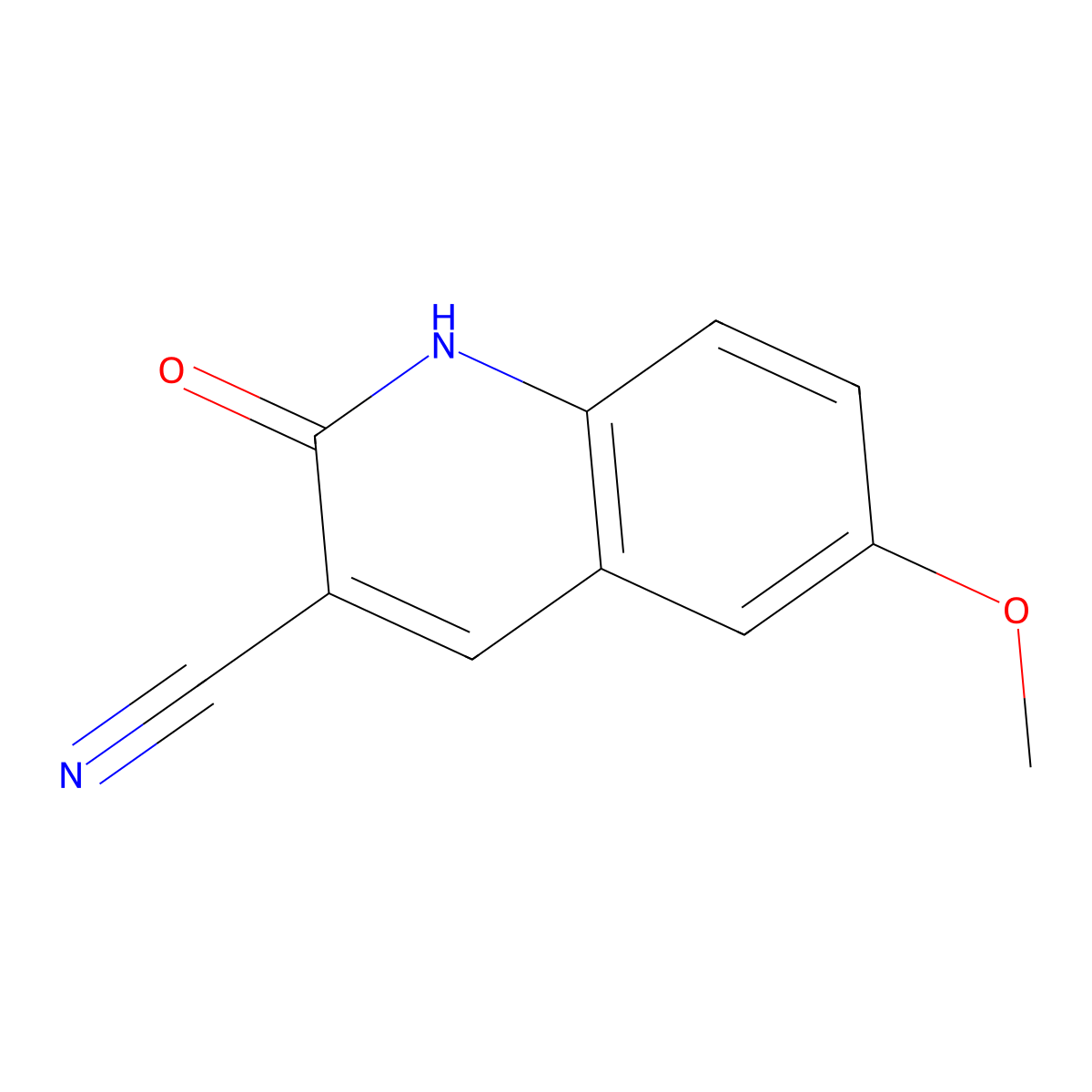 6-Methoxy-2-oxo-1,2-dihydroquinoline-3-carbonitrile molecular structure, CAS 123990-79-4