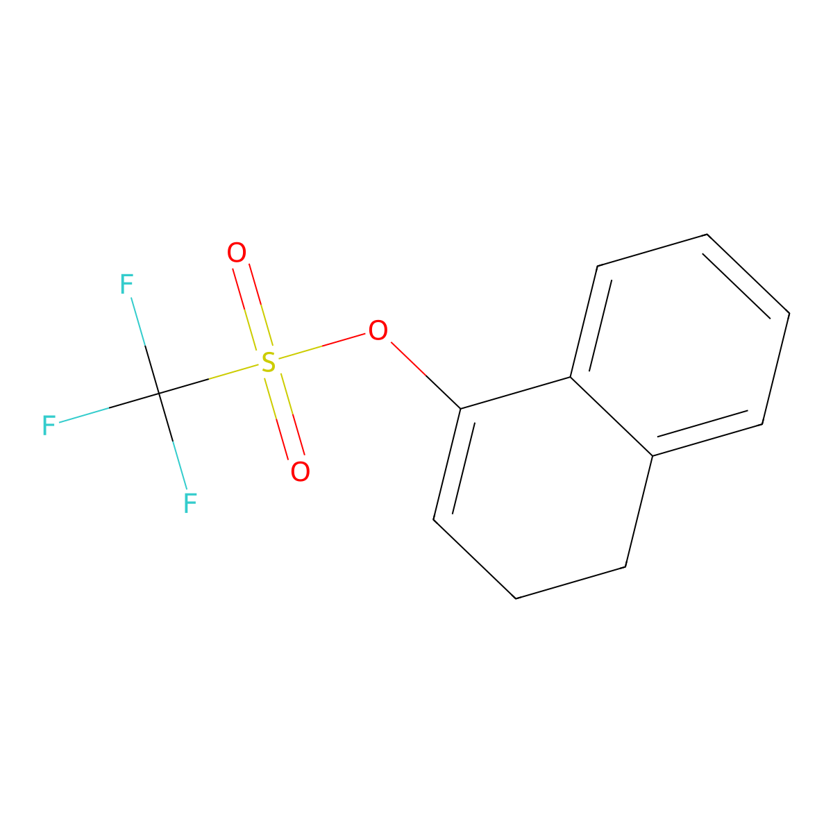 Methanesulfonic acid, trifluoro-, 3,4-dihydro-1-naphthalenyl ester molecular structure, CAS 123994-49-0