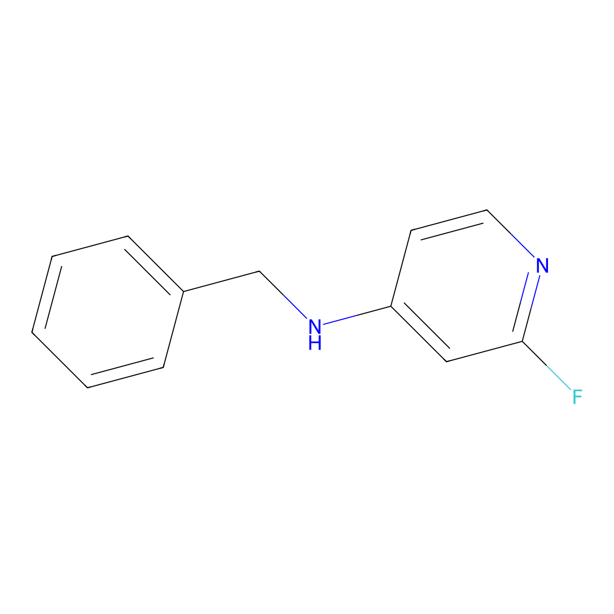 N-benzyl-2-fluoropyridin-4-amine molecular structure, CAS 1239969-44-8