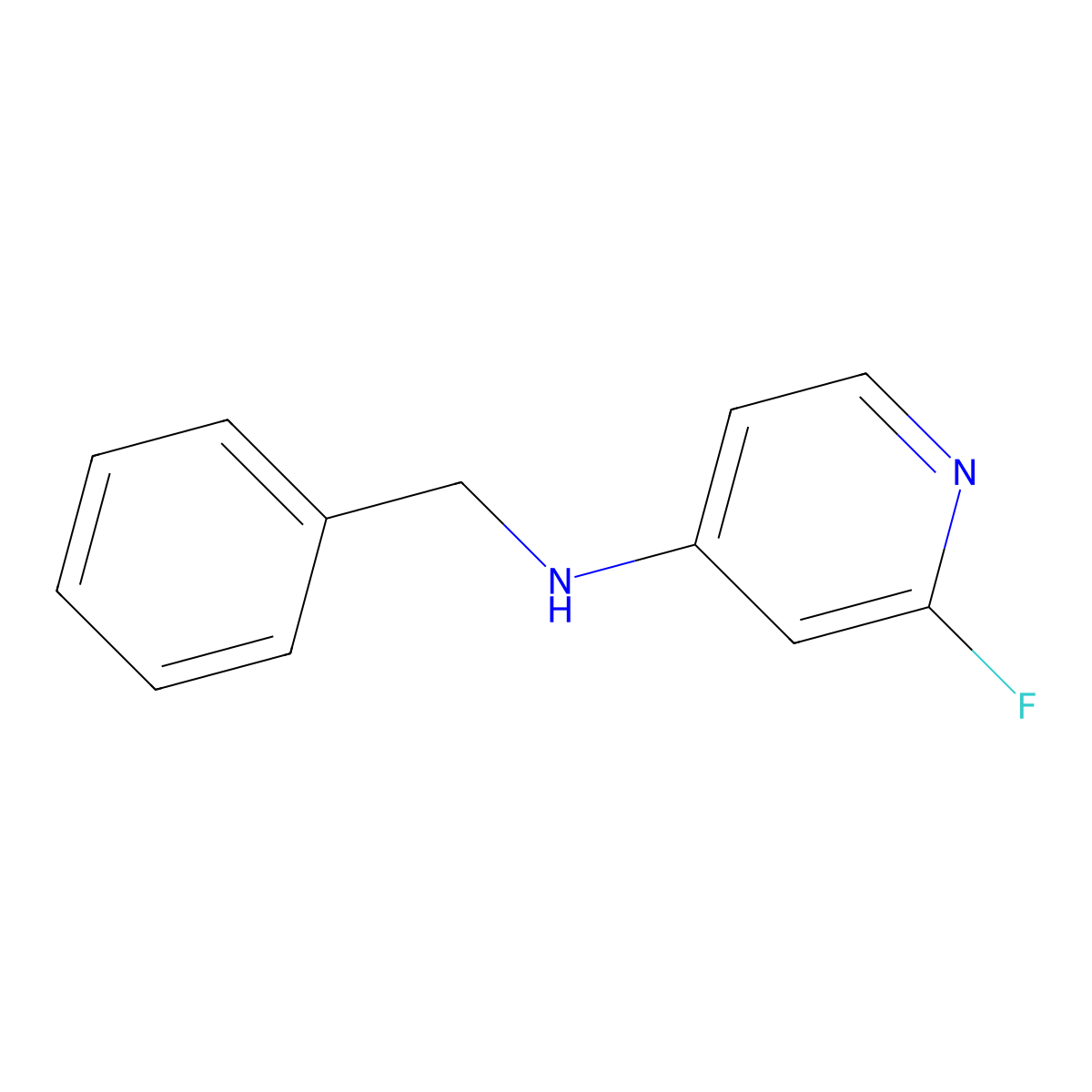 N-benzyl-2-fluoropyridin-4-amine molecular structure, CAS 1239969-44-8