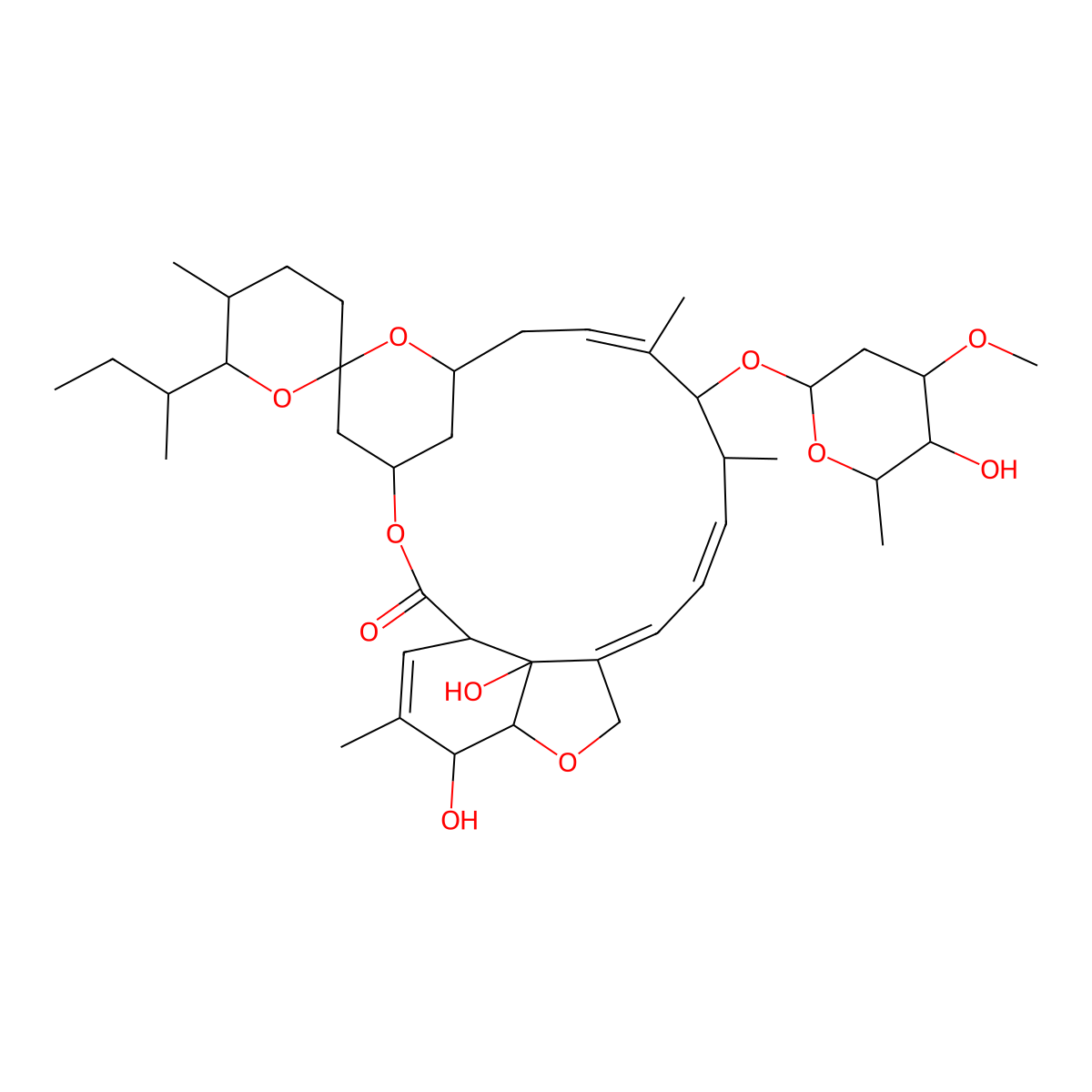 Ivermectin monosaccharide molecular structure, CAS 123997-64-8
