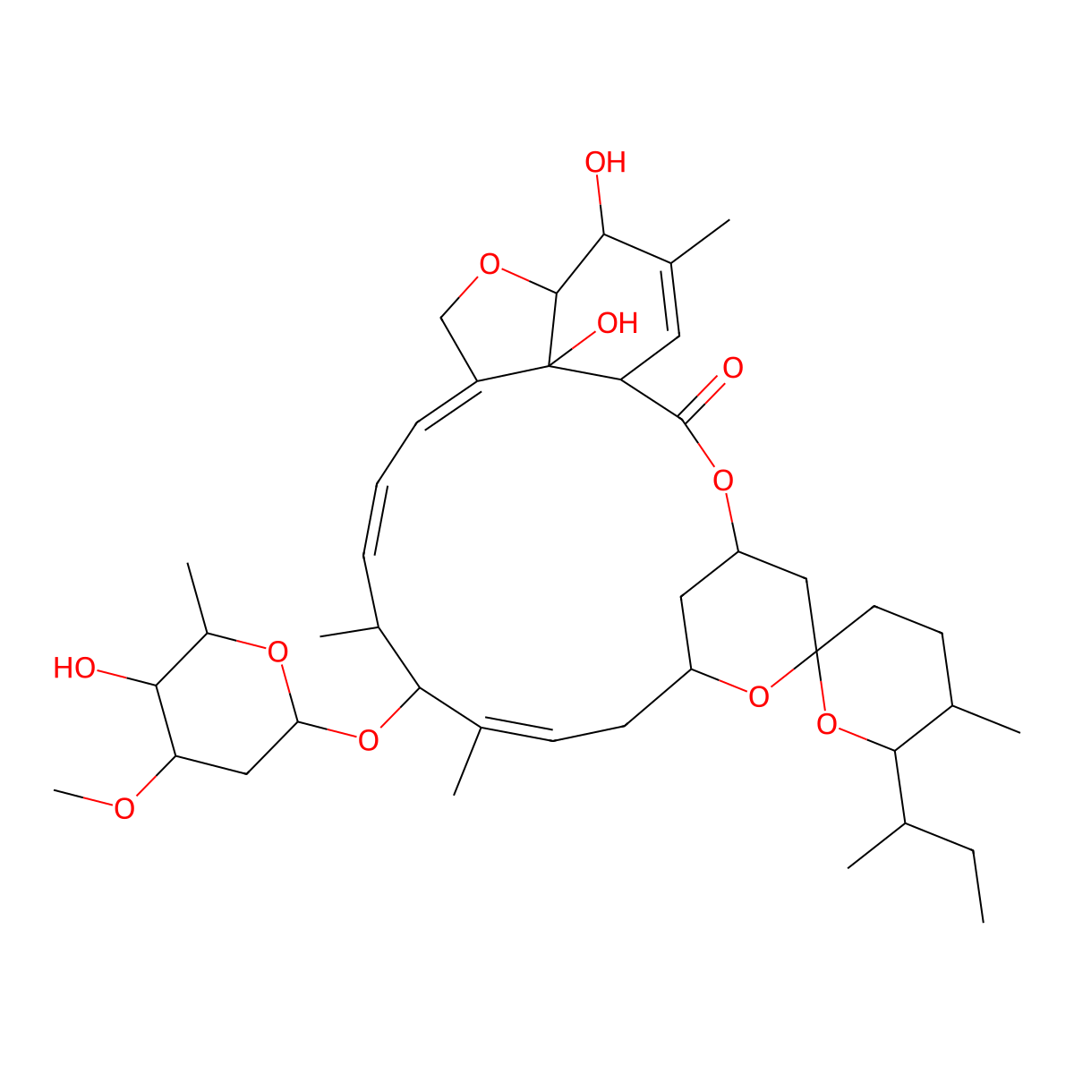 Ivermectin monosaccharide molecular structure, CAS 123997-64-8