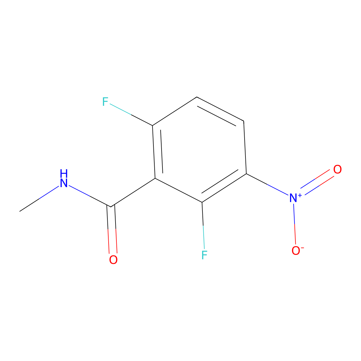 2,6-difluoro-N-methyl-3-nitrobenzamide molecular structure, CAS 1239985-96-6