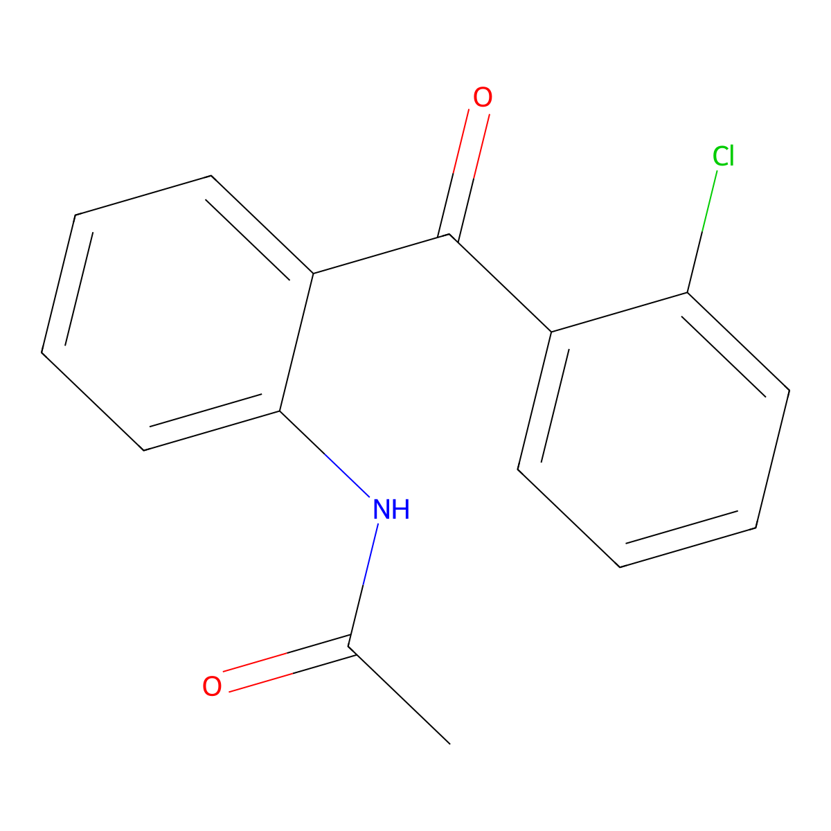 N-(2-(2-chlorobenzoyl)phenyl)acetamide molecular structure, CAS 1239986-54-9