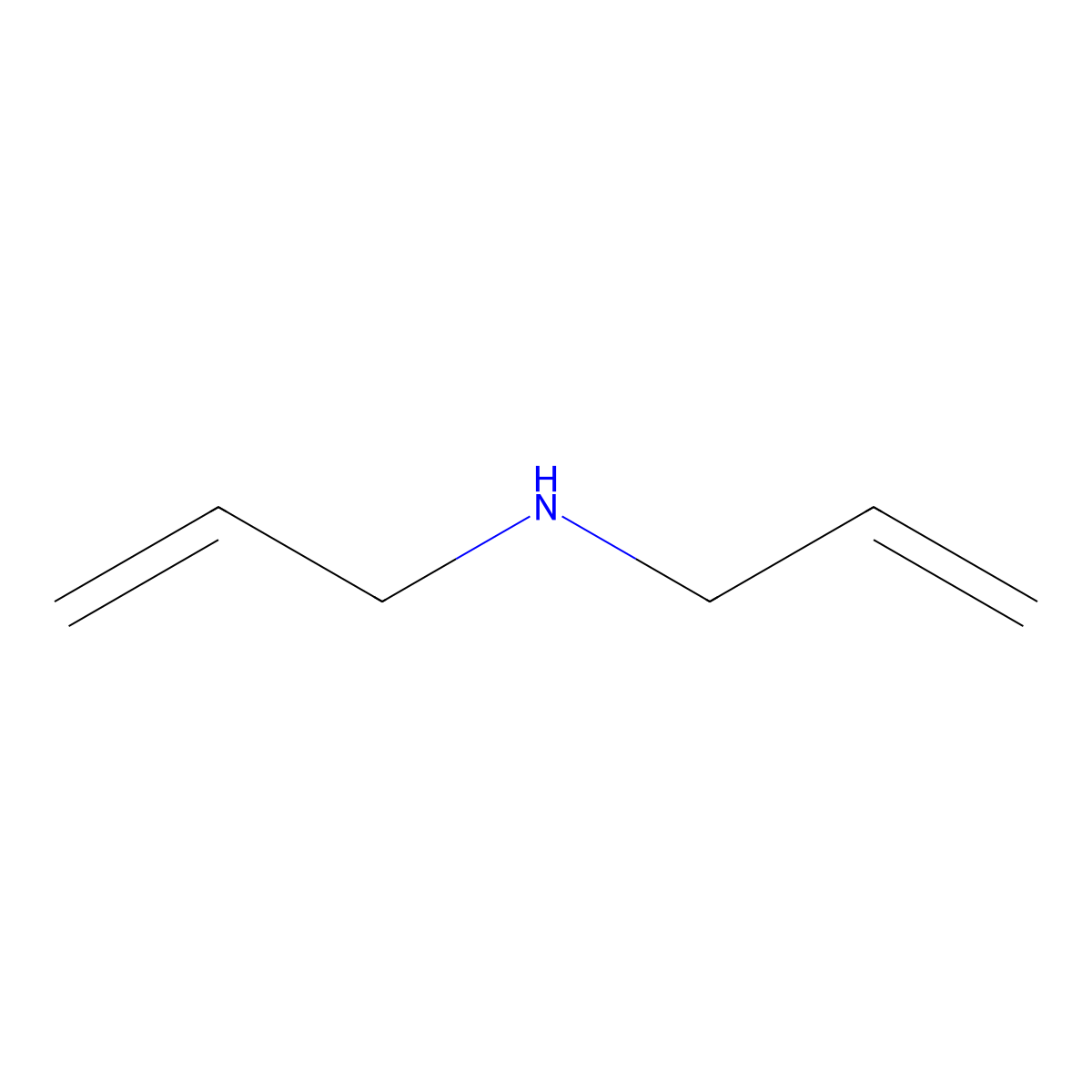 Diallylamine molecular structure, CAS 124-02-7