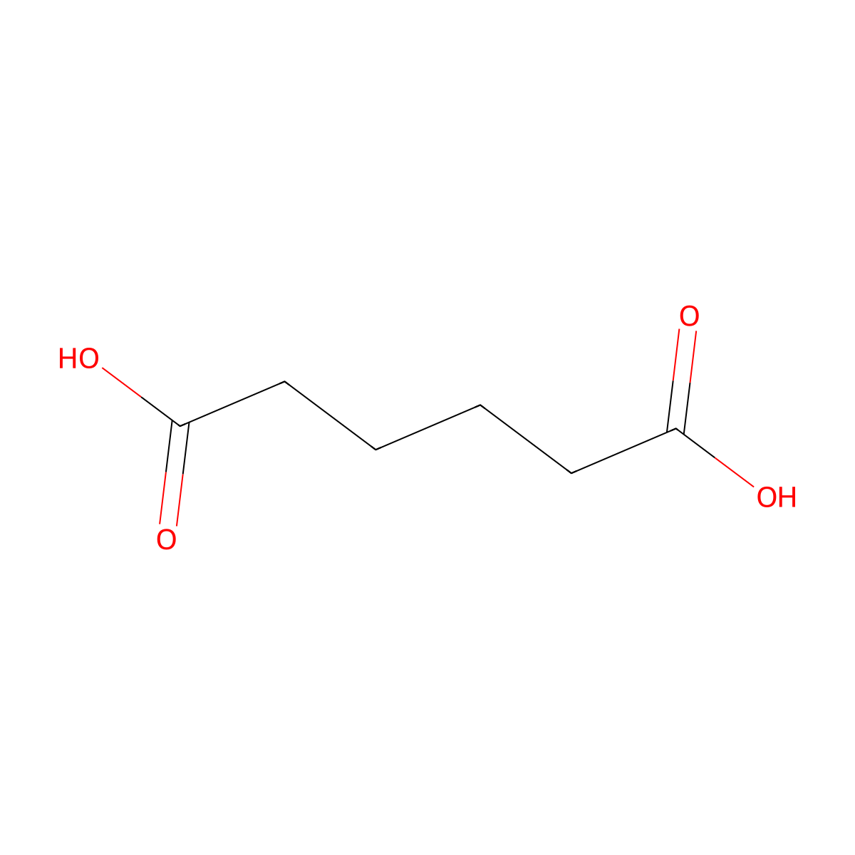 Adipic Acid molecular structure, CAS 124-04-9
