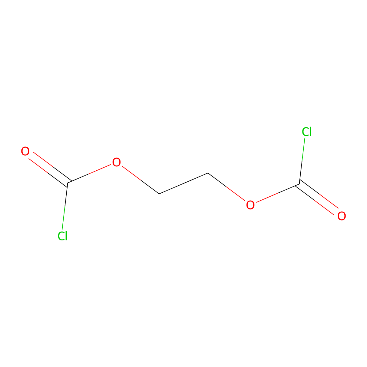 1,2-Bis((chlorocarbonyl)oxy)ethane molecular structure, CAS 124-05-0