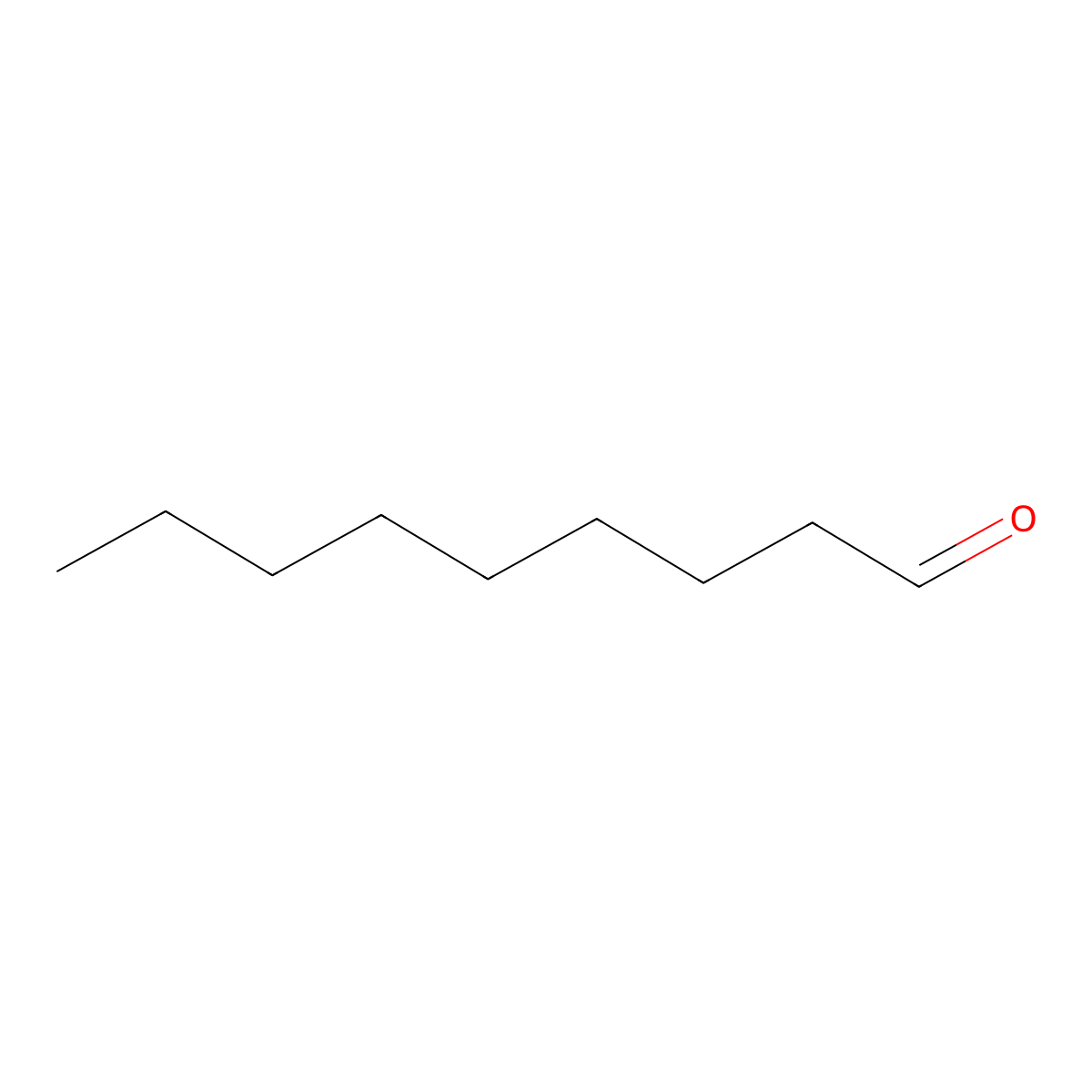 Nonanal molecular structure, CAS 124-19-6