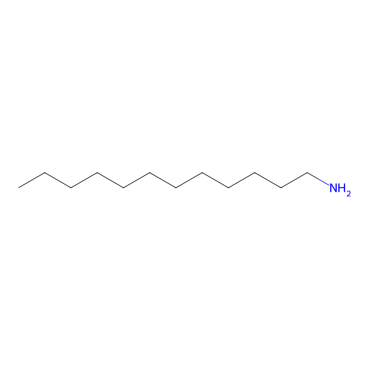 Dodecylamine molecular structure, CAS 124-22-1