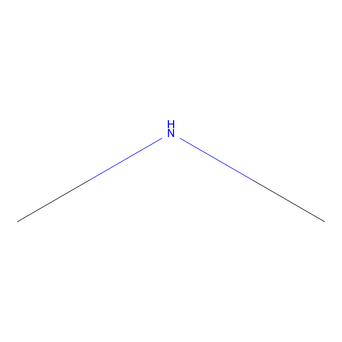 Dimethylamine molecular structure, CAS 124-40-3