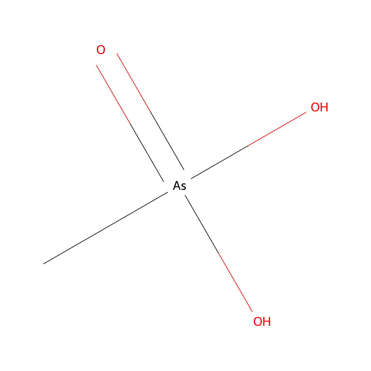 Methylarsonic acid molecular structure, CAS 124-58-3