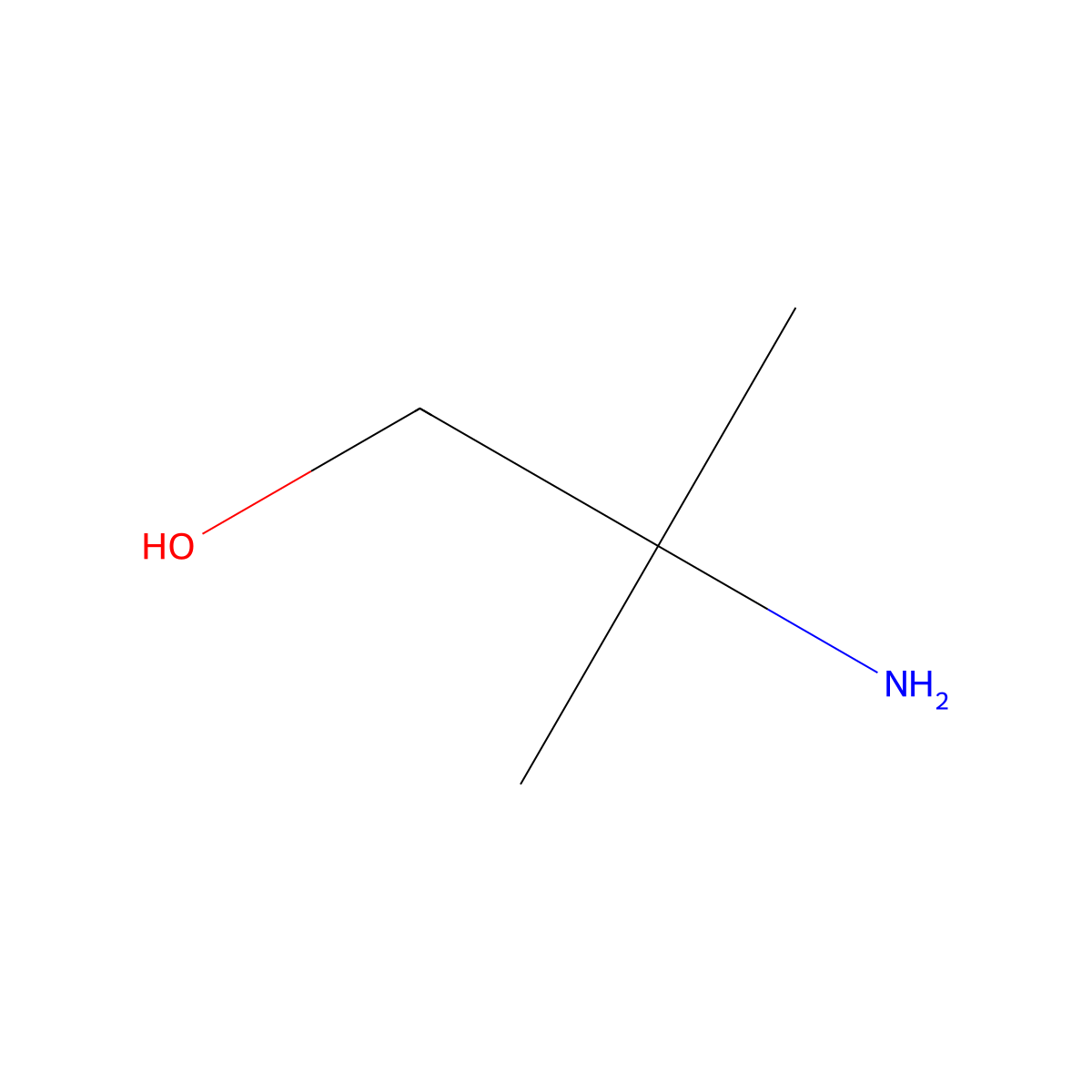 2-Amino-2-methyl-1-propanol molecular structure, CAS 124-68-5