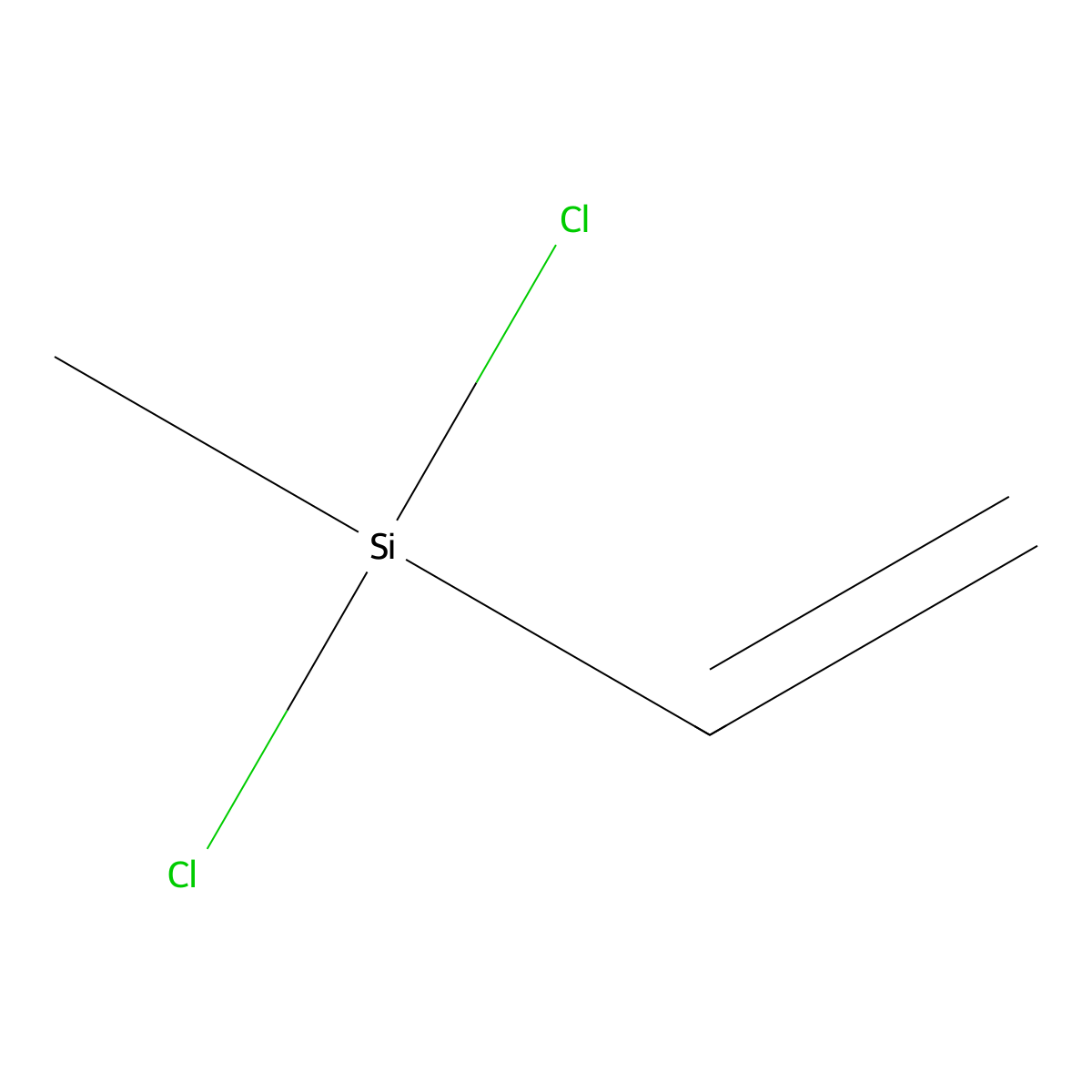 Methylvinyldichlorosilane molecular structure, CAS 124-70-9
