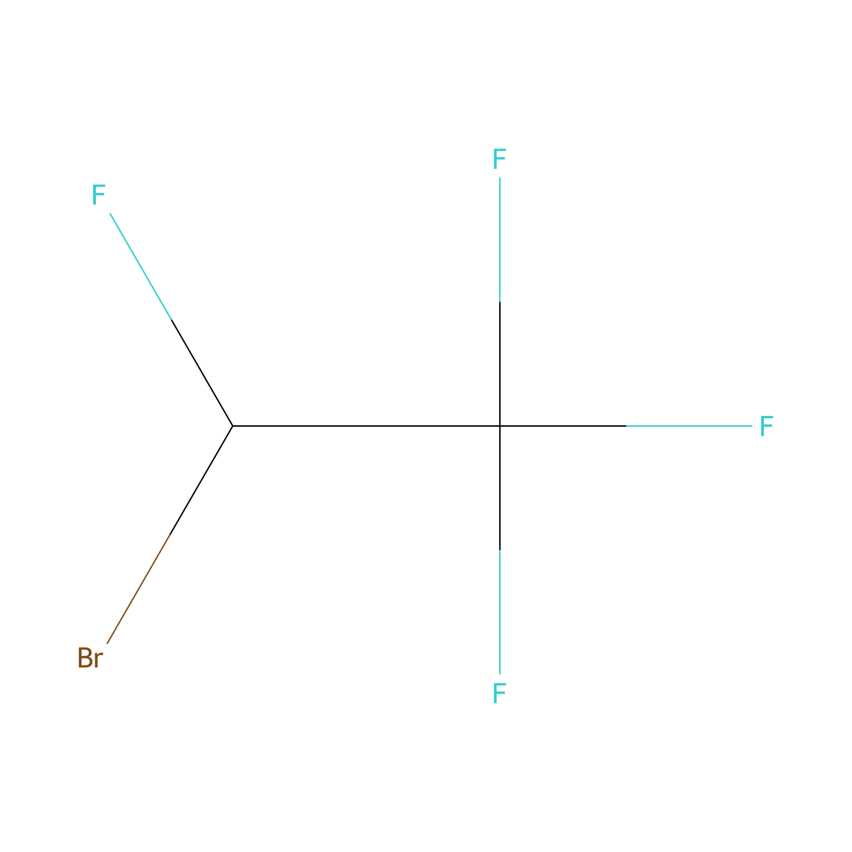 2-Bromo-1,1,1,2-tetrafluoroethane molecular structure, CAS 124-72-1