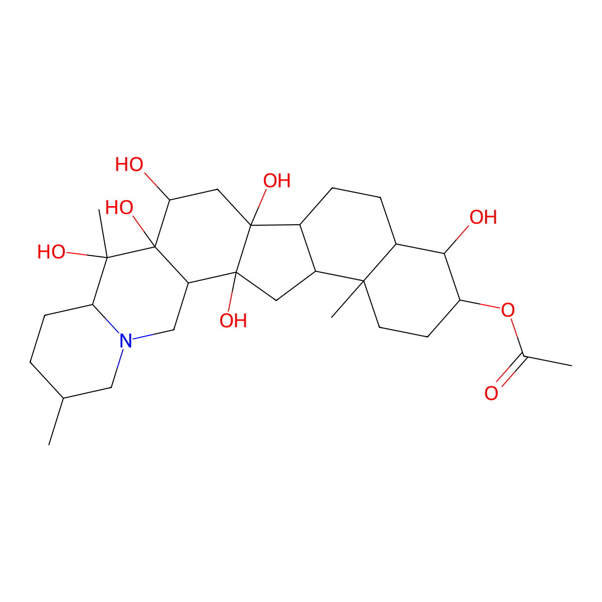 Sabadine molecular structure, CAS 124-80-1