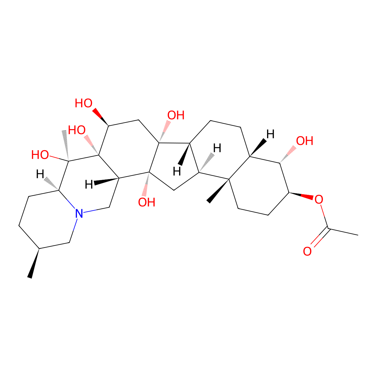 Sabadine molecular structure, CAS 124-80-1
